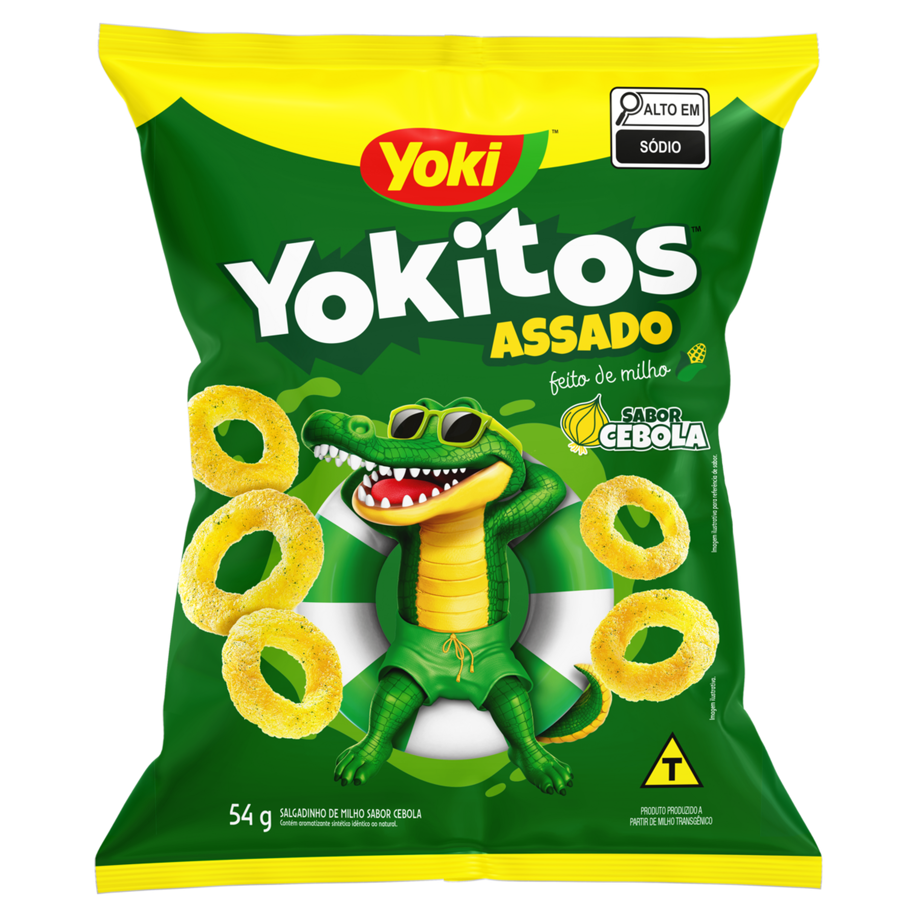 Salgadinho de Milho Anel Cebola Yoki Yokitos Pacote 54g&nbsp;