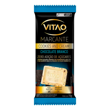 Chocolate Branco Cookies and Cream Zero Vitao Marcante 70g