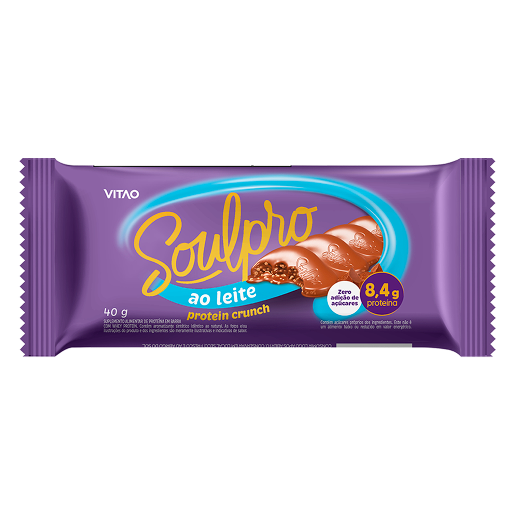 Chocolate ao Leite com Crispies Proteicos Soulpro Vitao 40g