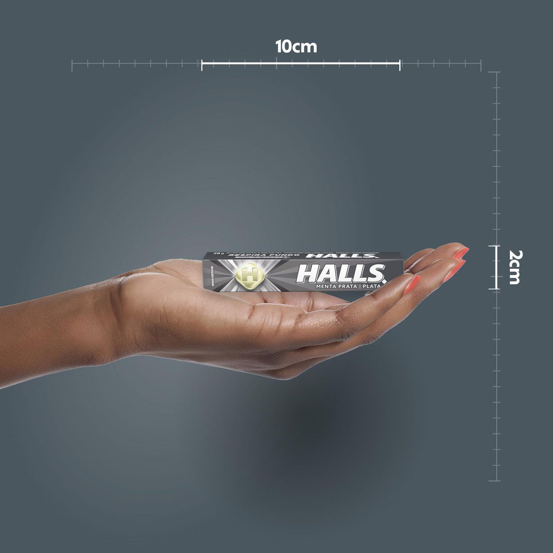 Bala de Menta Prata Halls Pacote 28g