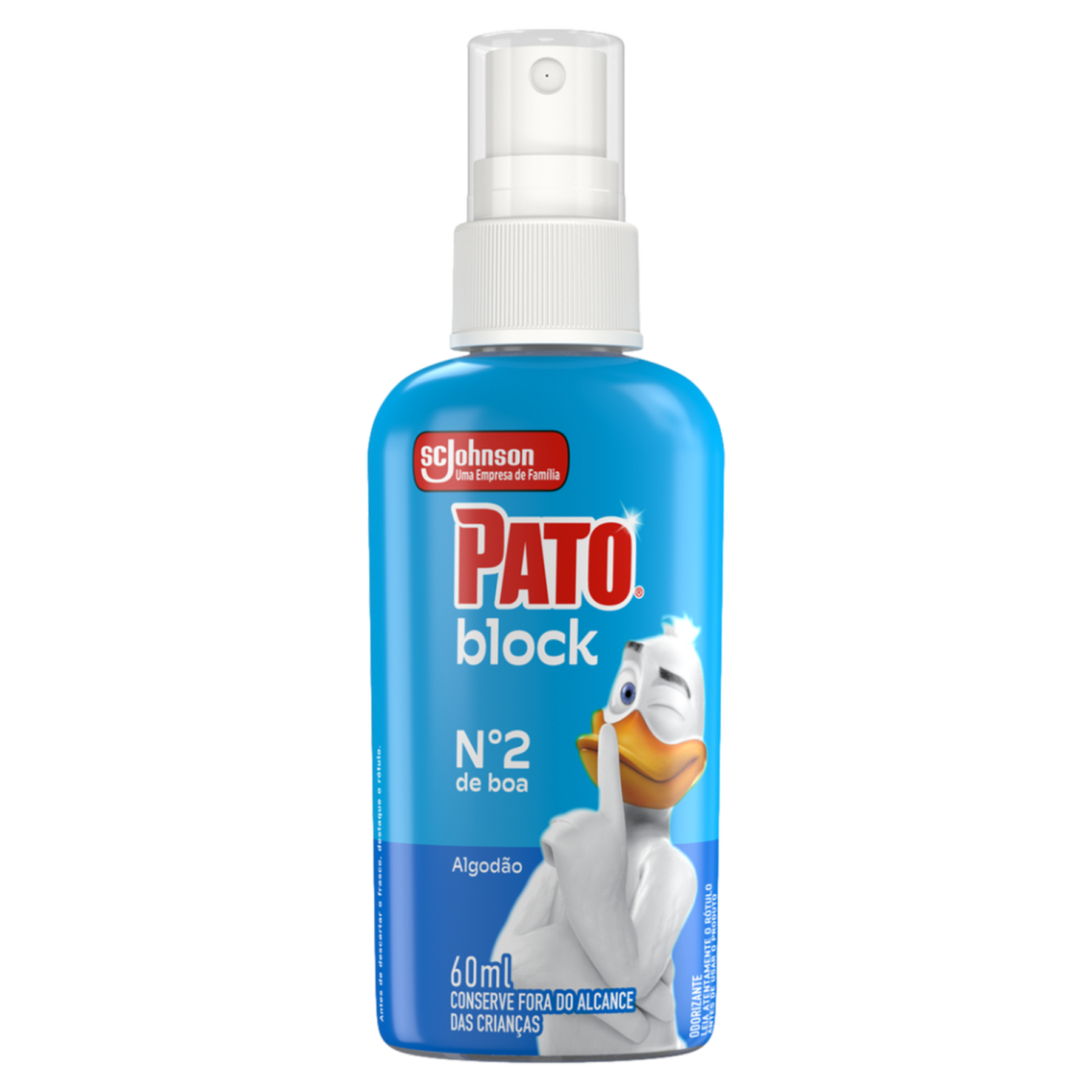 Odorizador Sanit&aacute;rio L&iacute;quido Algod&atilde;o Pato Block 60ml Spray