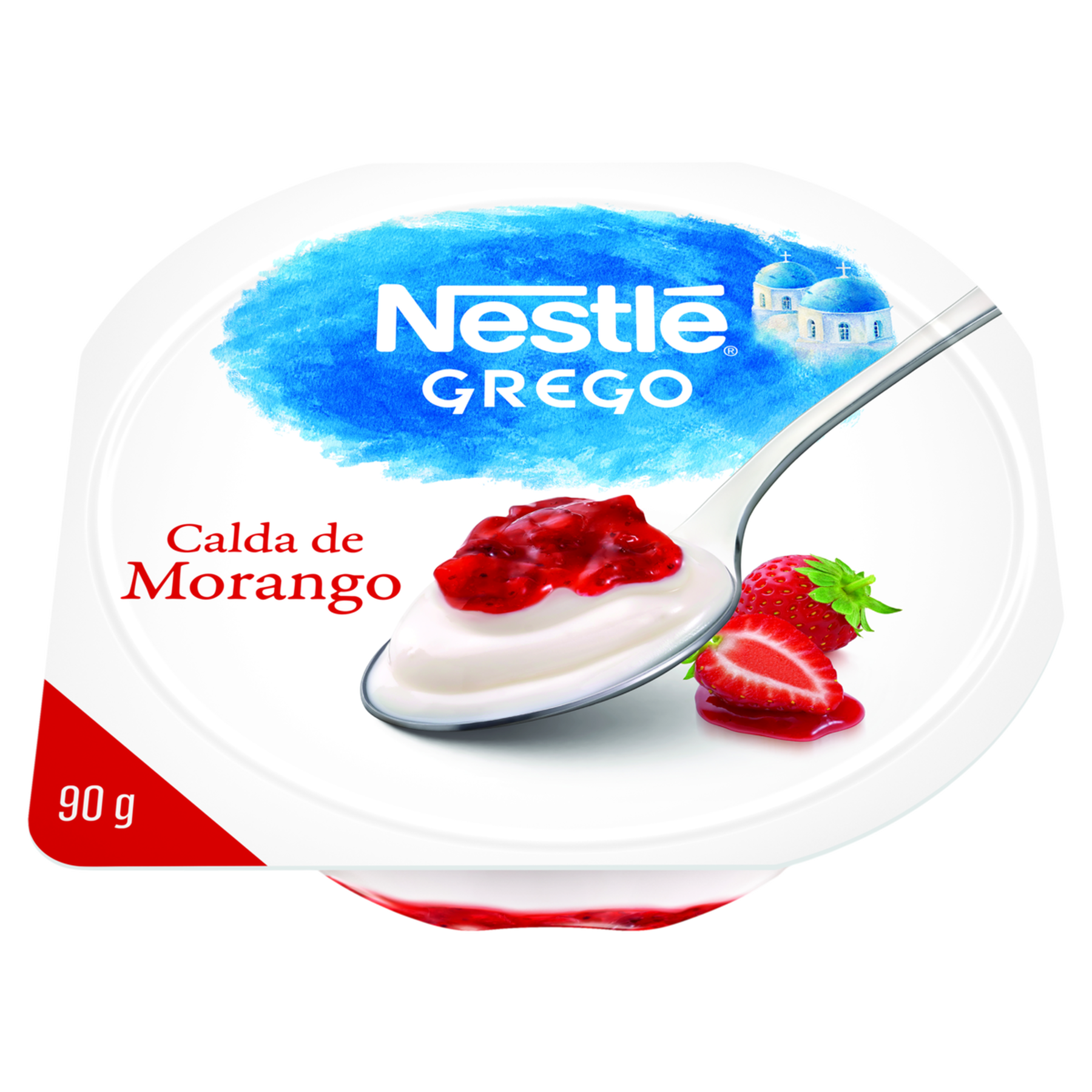 Iogurte Integral Grego Calda Morango Nestlé Pote 90g