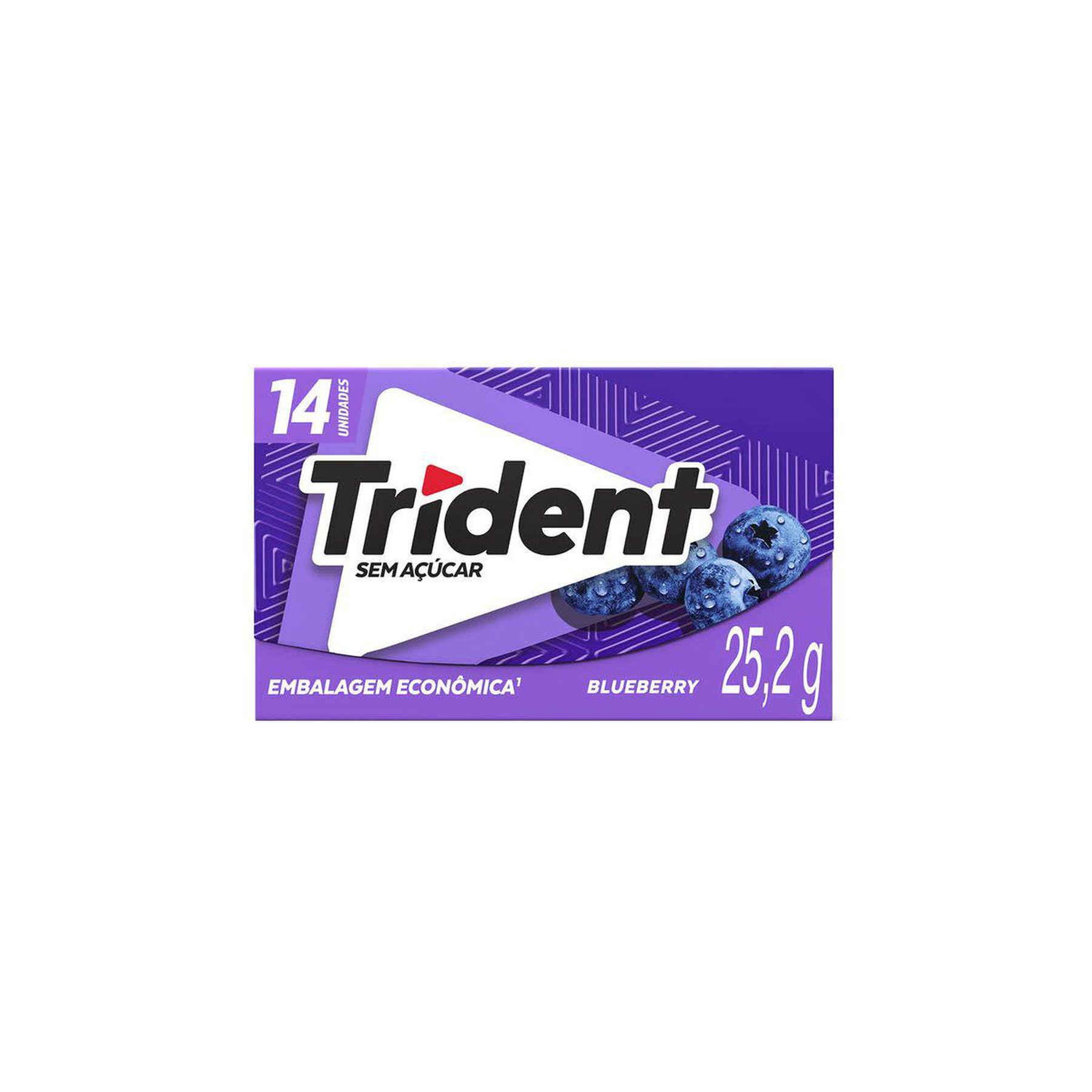Goma de Mascar Sem A&ccedil;&uacute;car Blueberry Trident 25,2g