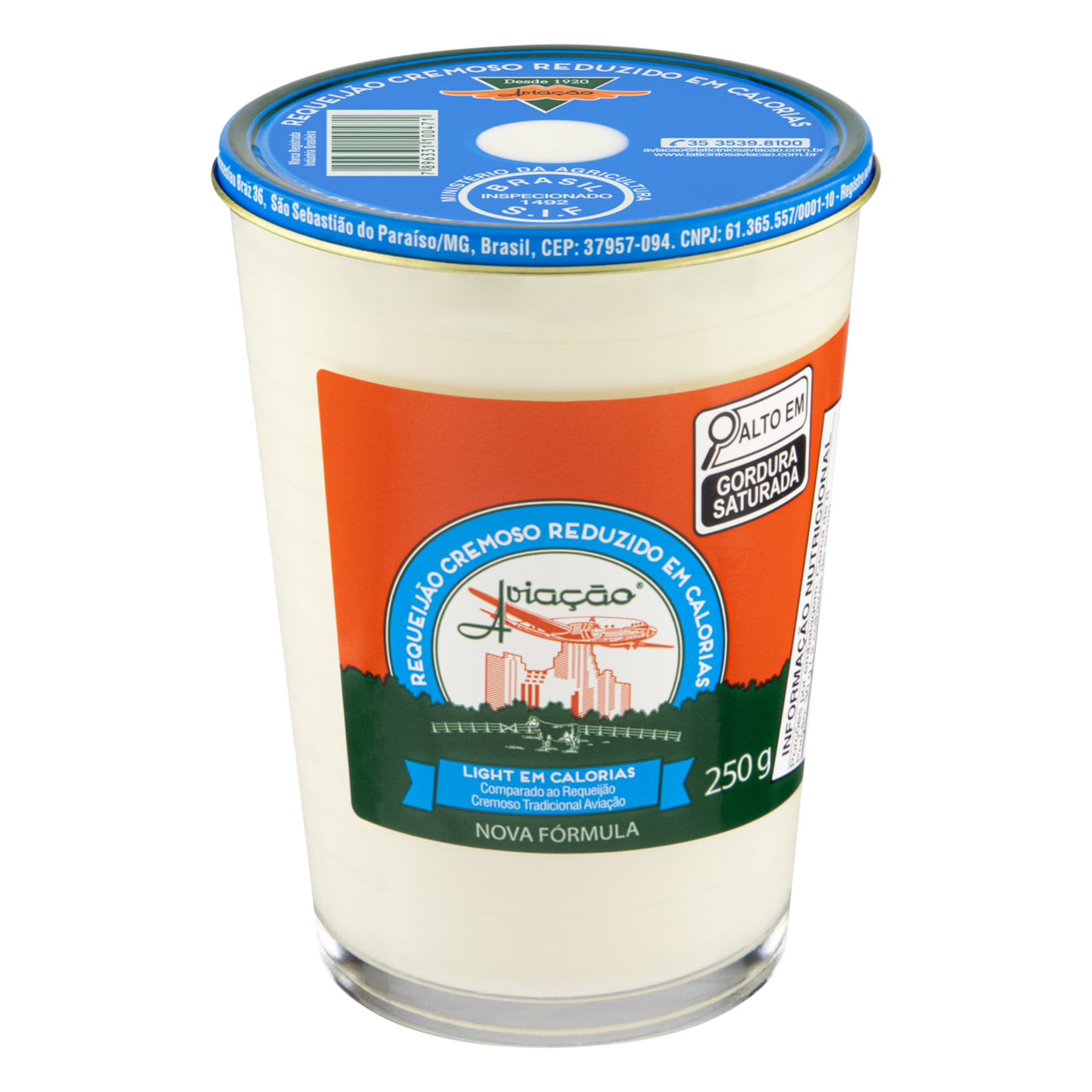 Requeij&atilde;o Cremoso Light Avia&ccedil;&atilde;o Copo 250g