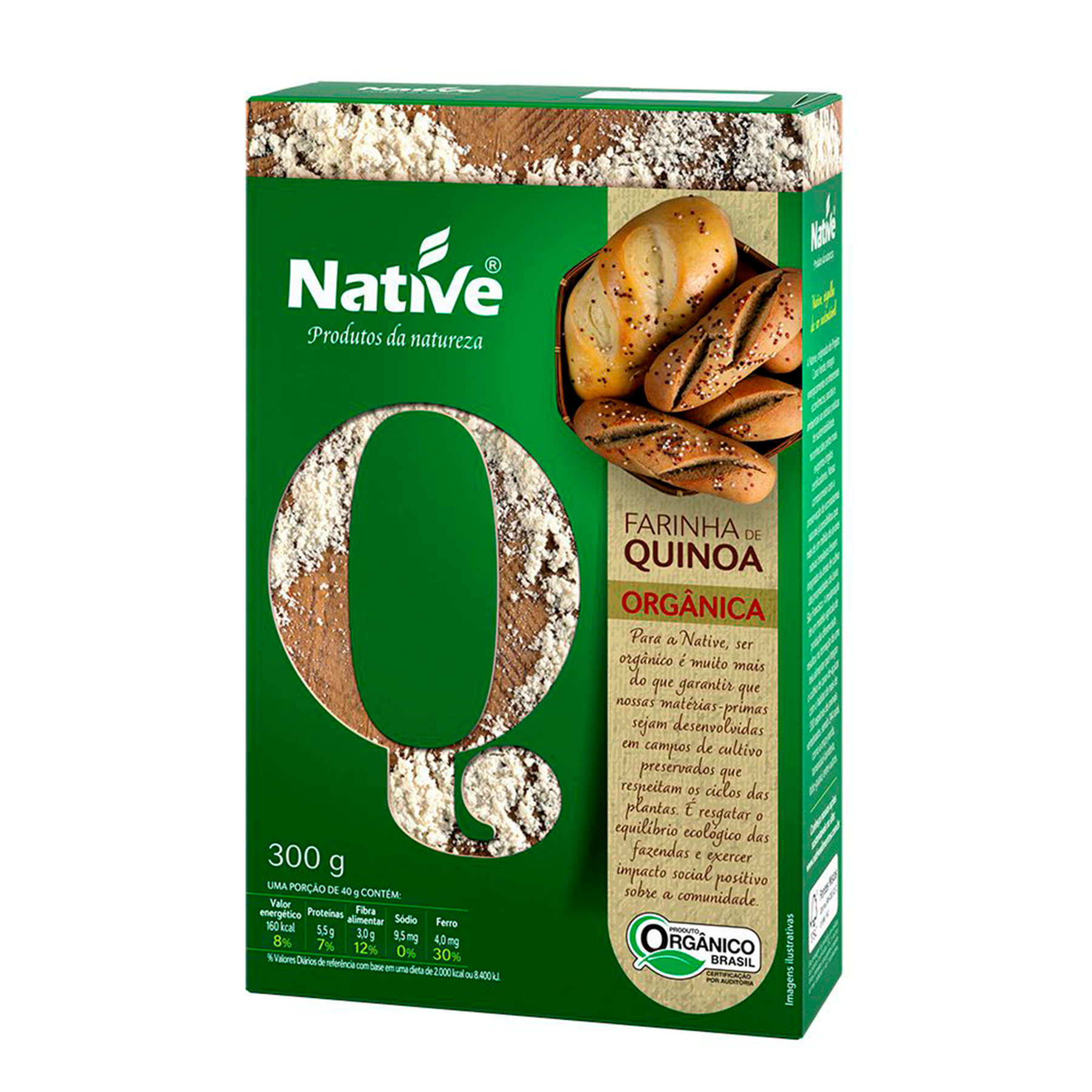Farinha Quinoa Organica Native 300g&nbsp;