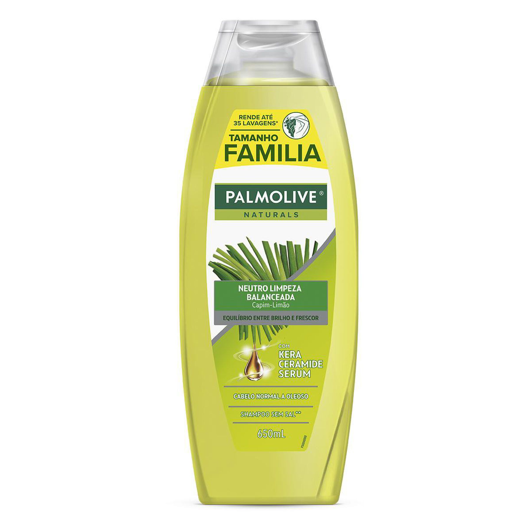 Shampoo Neutro Limpeza Balanceada Capim-Limão Palmolive Naturals Frasco 650ml - Embalagem Tamanho Família