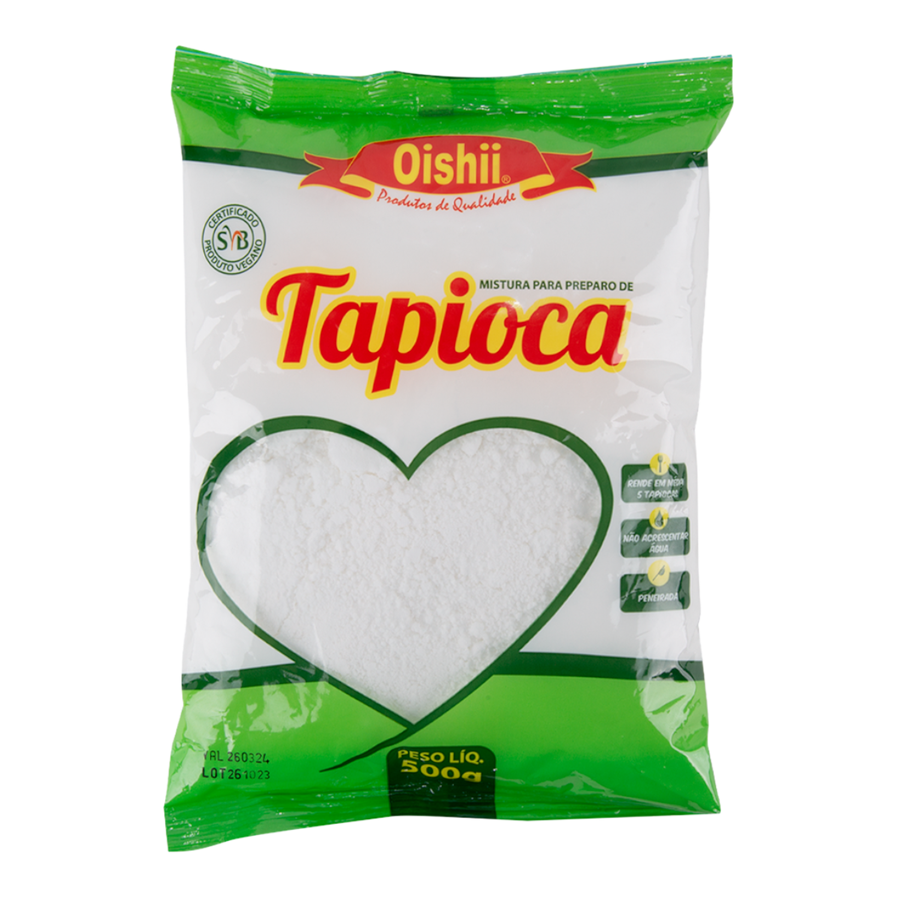 Goma Tapioca Oishii Pacote 500g