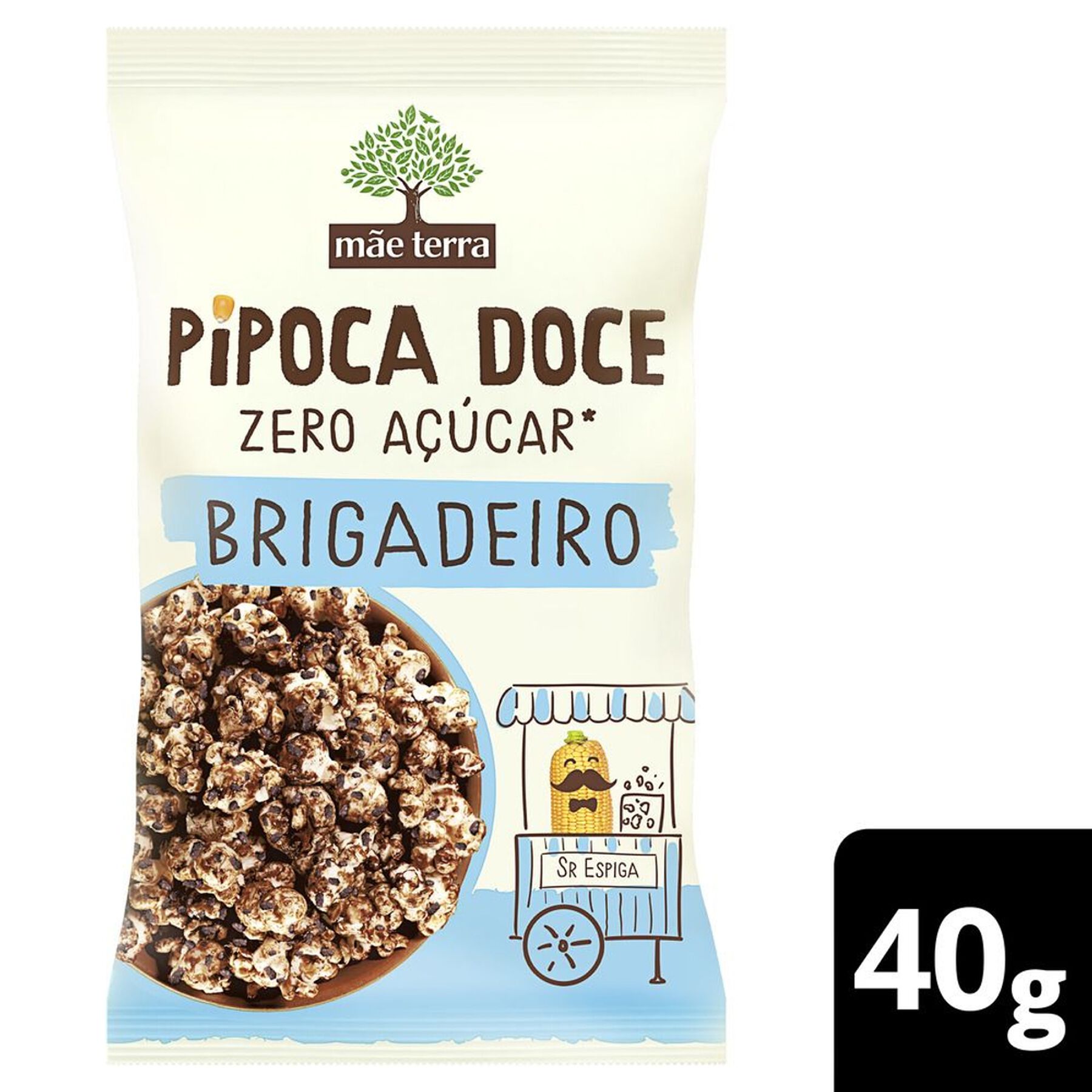 Pipoca Doce Pronta Brigadeiro Zero Açúcares Mãe Terra Pacote 35g