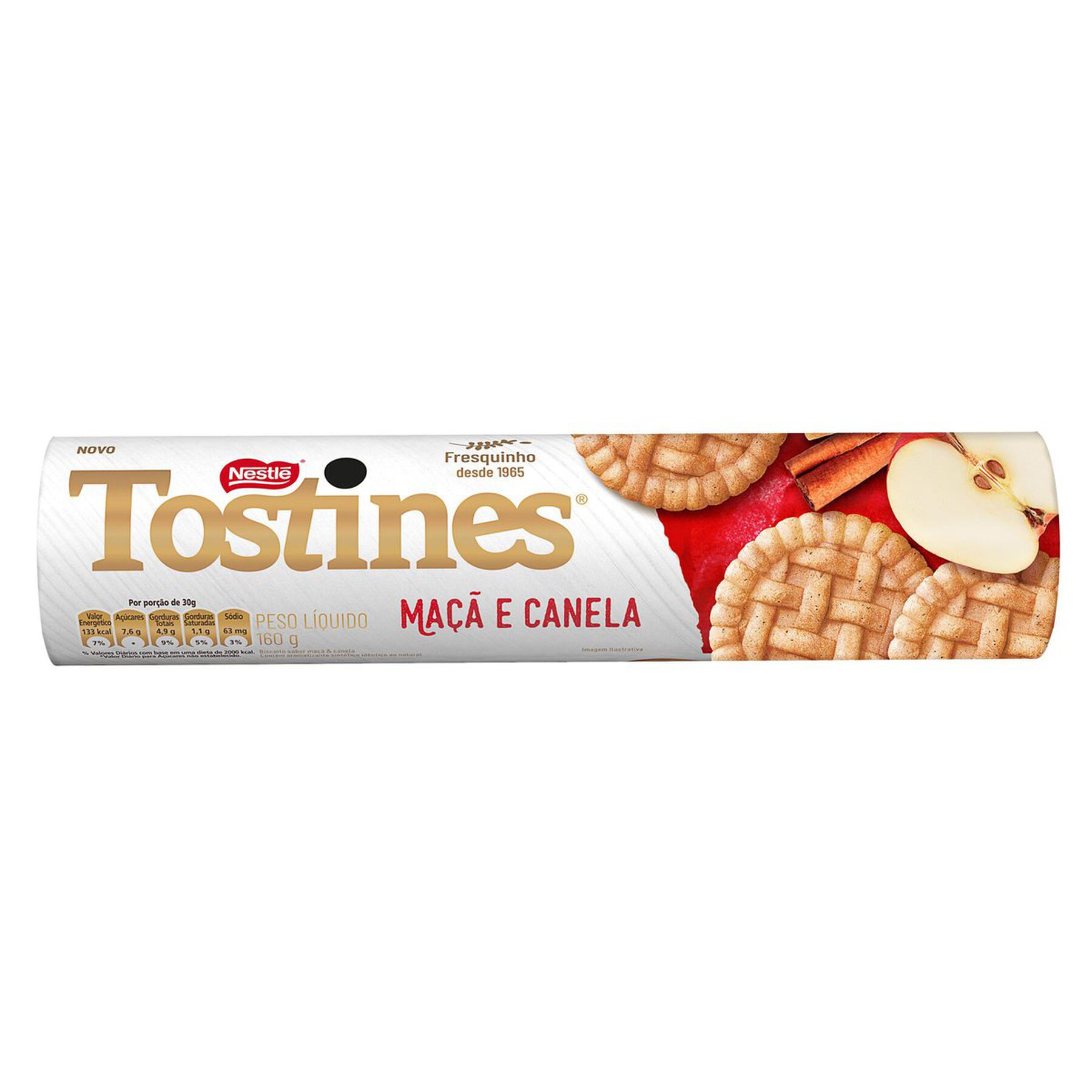 Biscoito Maçã e Canela Nestlé Tostines Pacote 160g