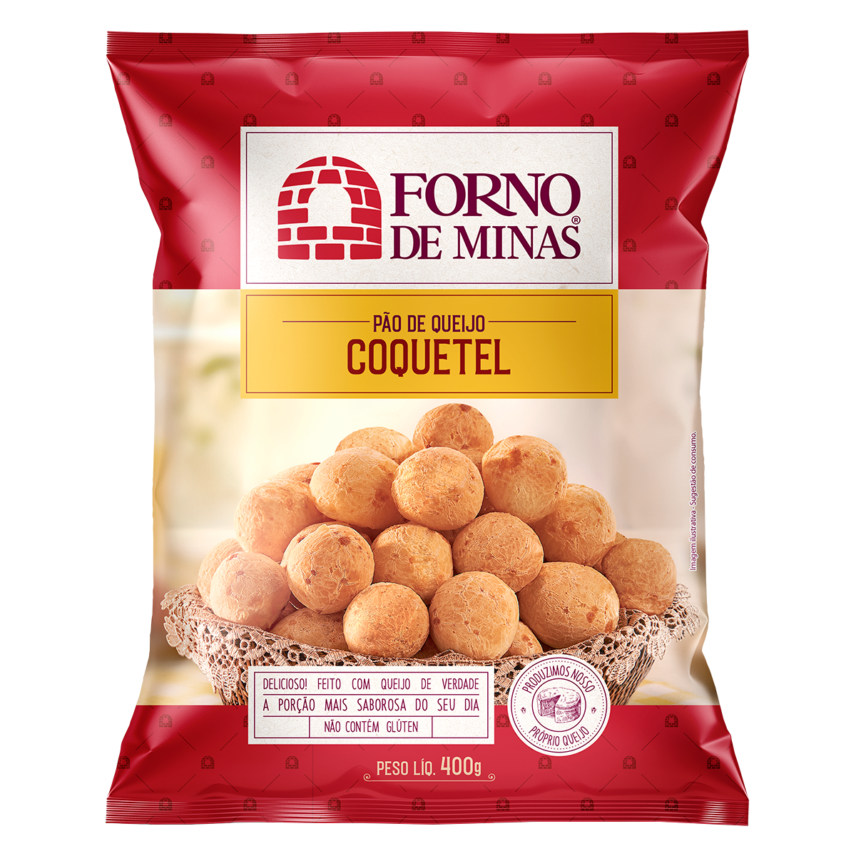 P&atilde;o de Queijo Coquetel Forno de Minas 400g