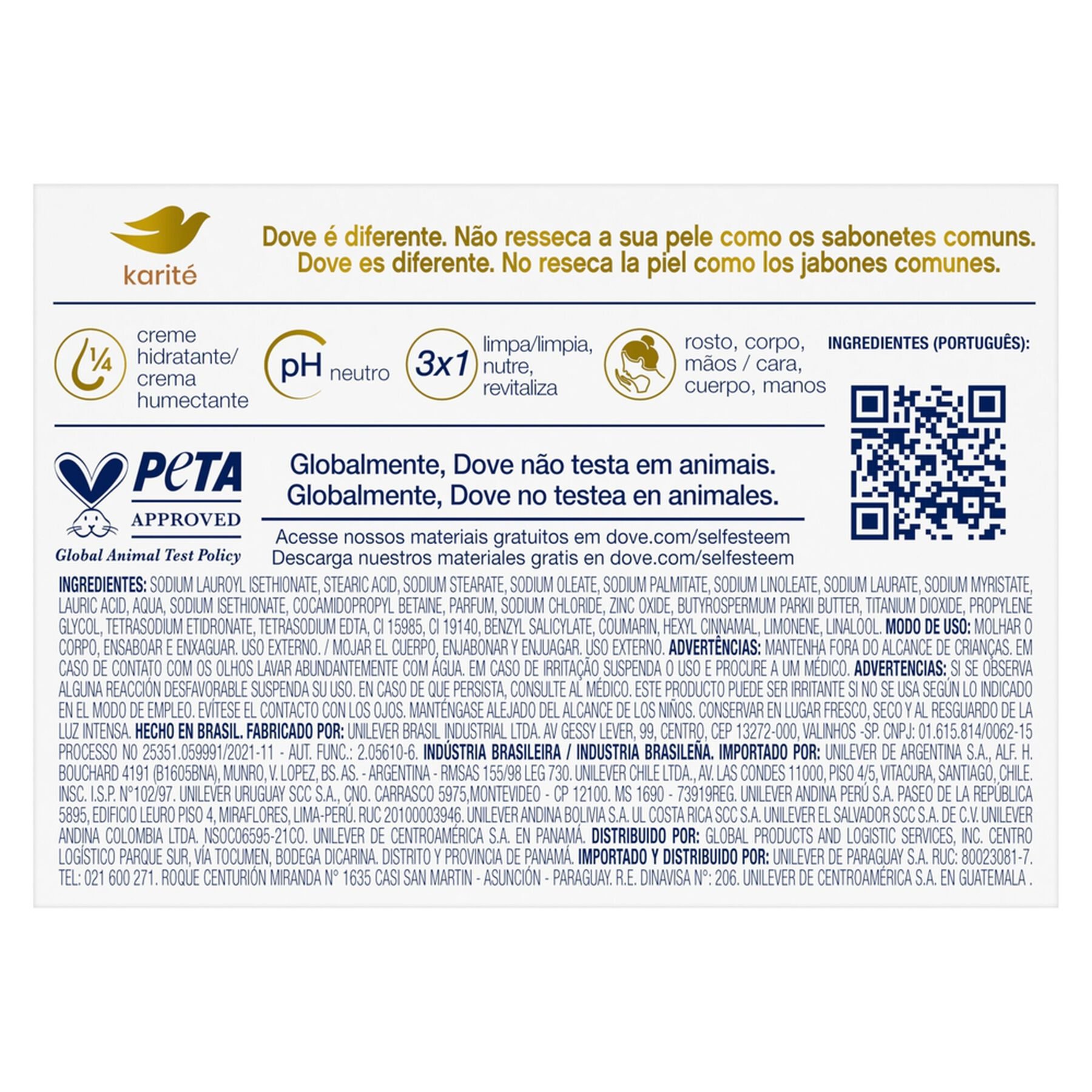 Sabonete em Barra Óleo de Karité e Baunilha Dove Delicious Care Caixa 90g