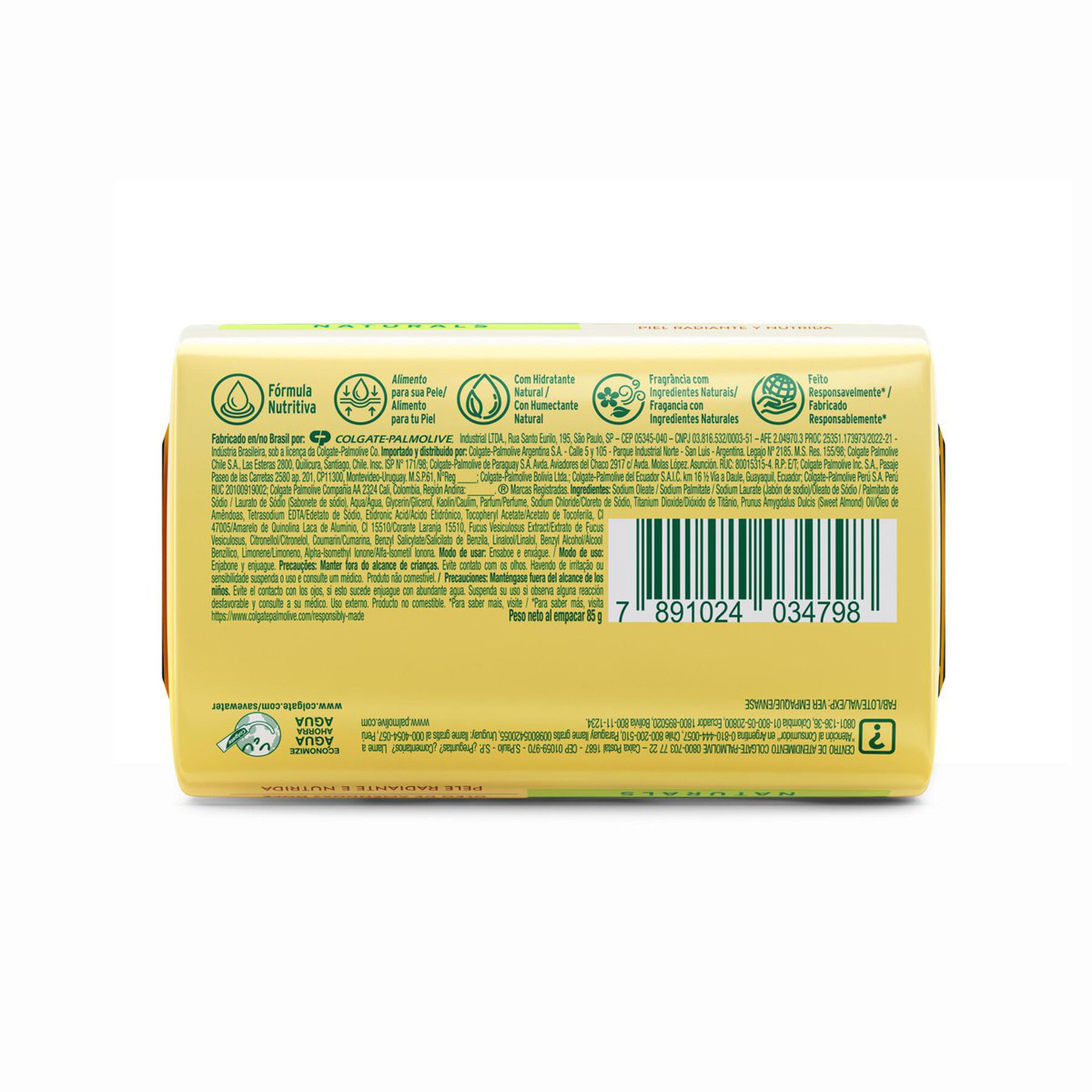 Sabonete em Barra Nutre e Hidrata Palmolive Naturals Envoltório 85g