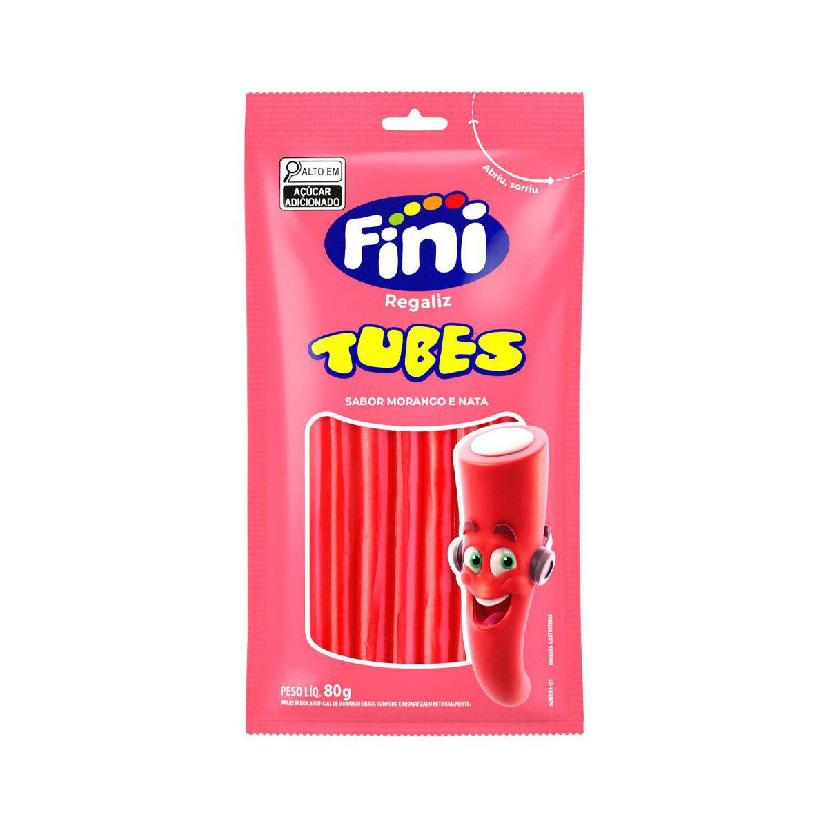 Tubes Morango Fini 80g