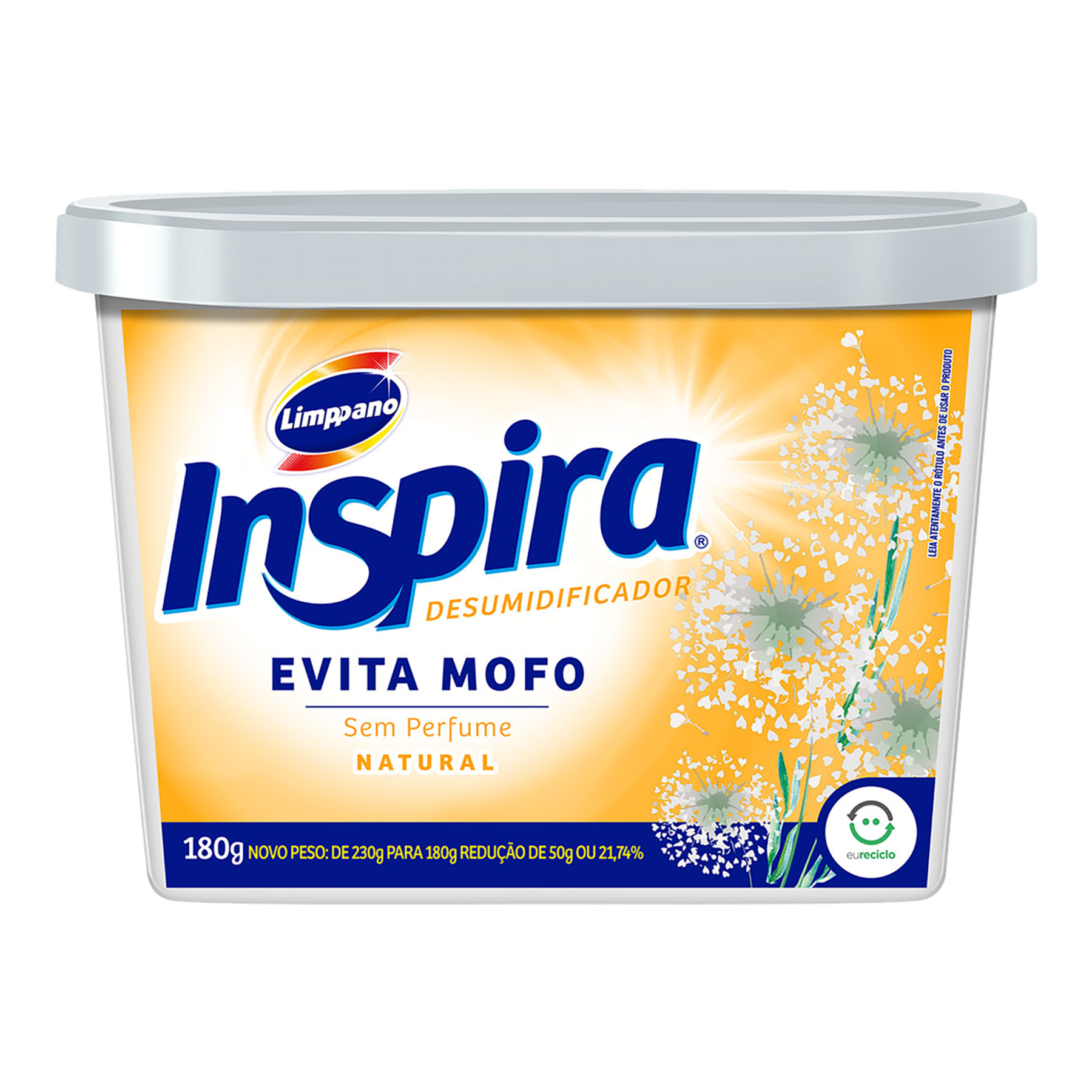 Evita Mofo sem Perfume Natural Desumidificador Inspira Pote 180g
