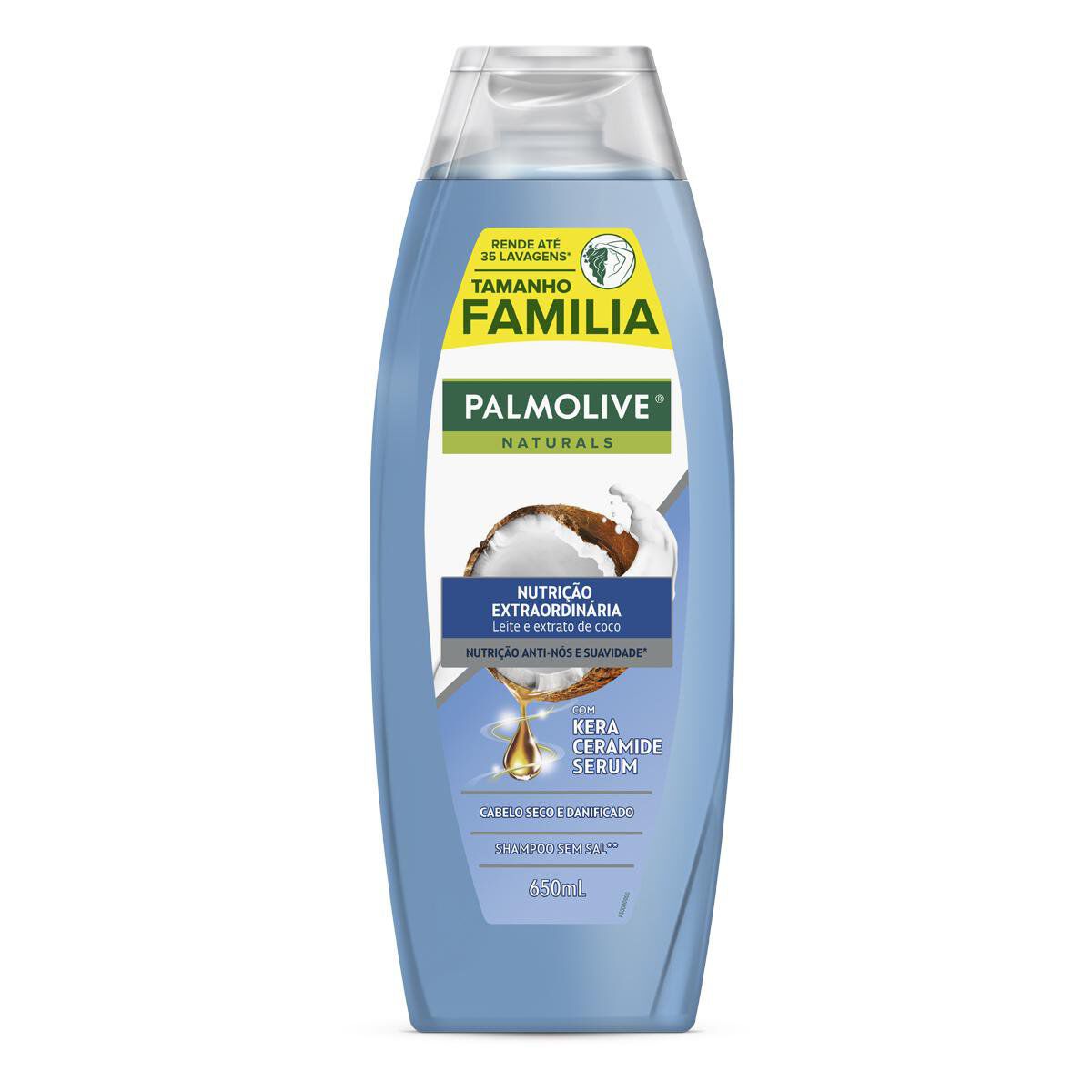 Shampoo Nutri&ccedil;&atilde;o Extraordin&aacute;ria Palmolive Naturals Frasco 650ml - Embalagem Tamanho Fam&iacute;lia