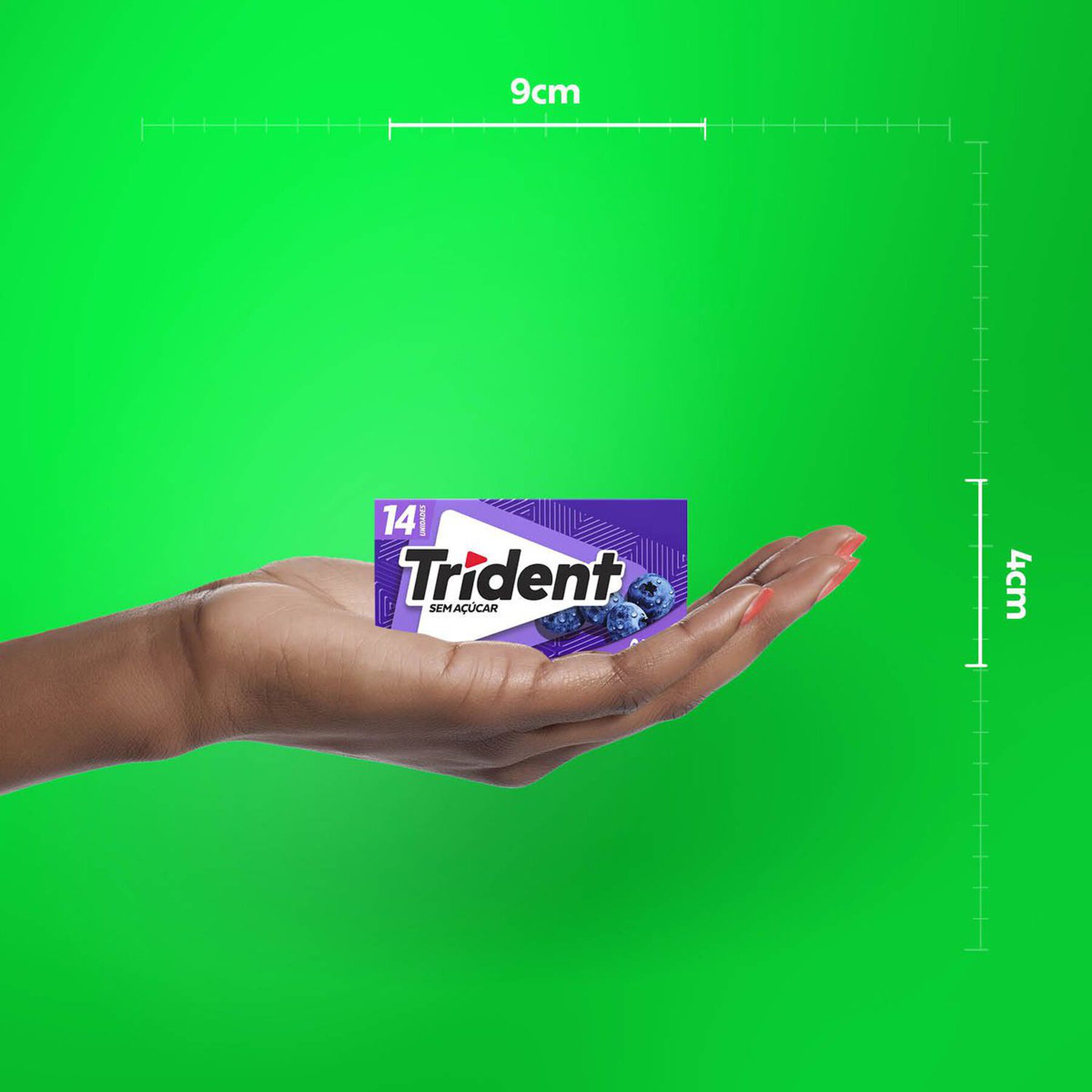 Chiclete Trident Blueberry 25,2g - Embalagem Econ&ocirc;mica C/14 Unidades