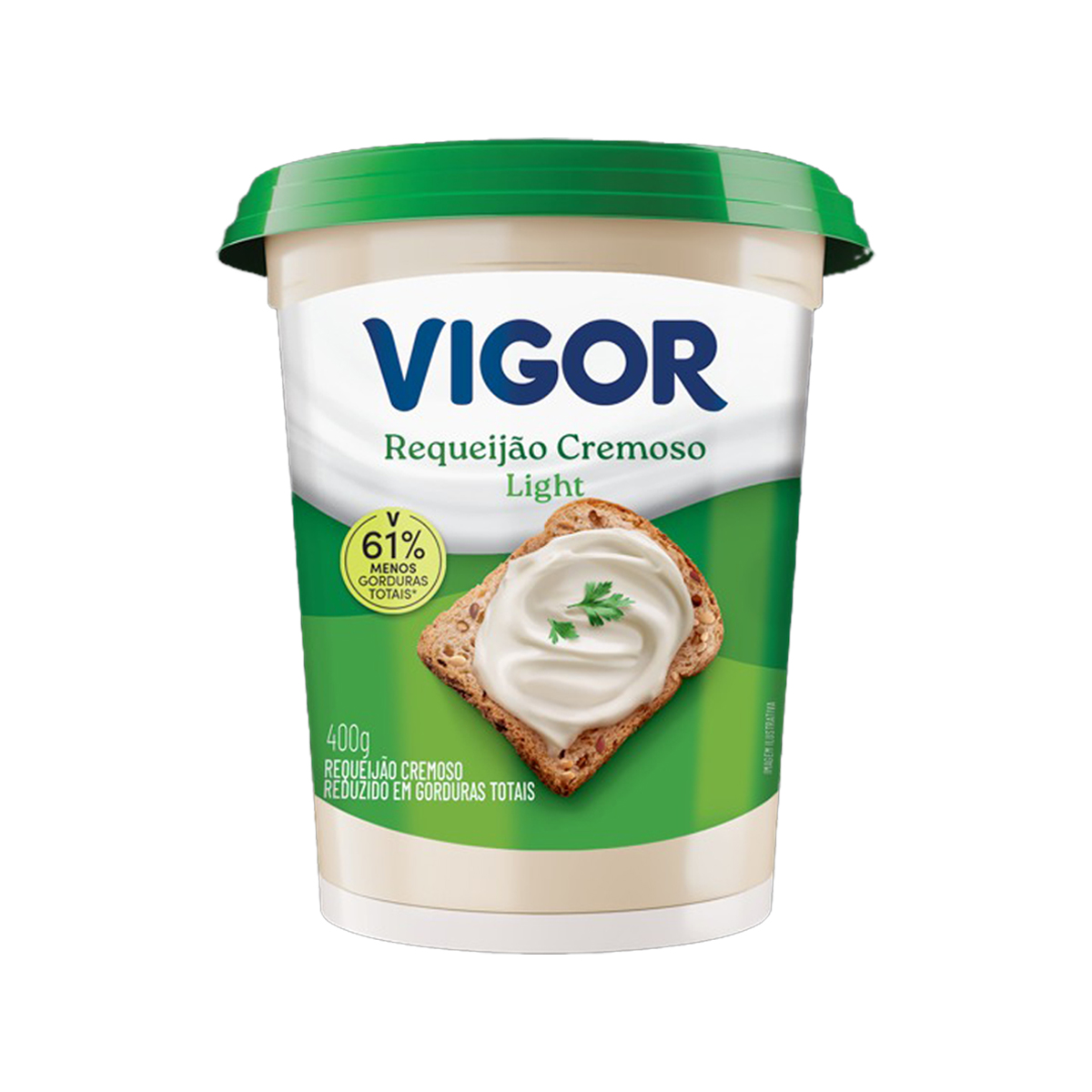 Requeij&atilde;o Cremoso Light Vigor Pote 400g