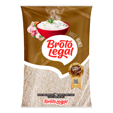 Arroz Branco Broto Legal Pacote 2kg