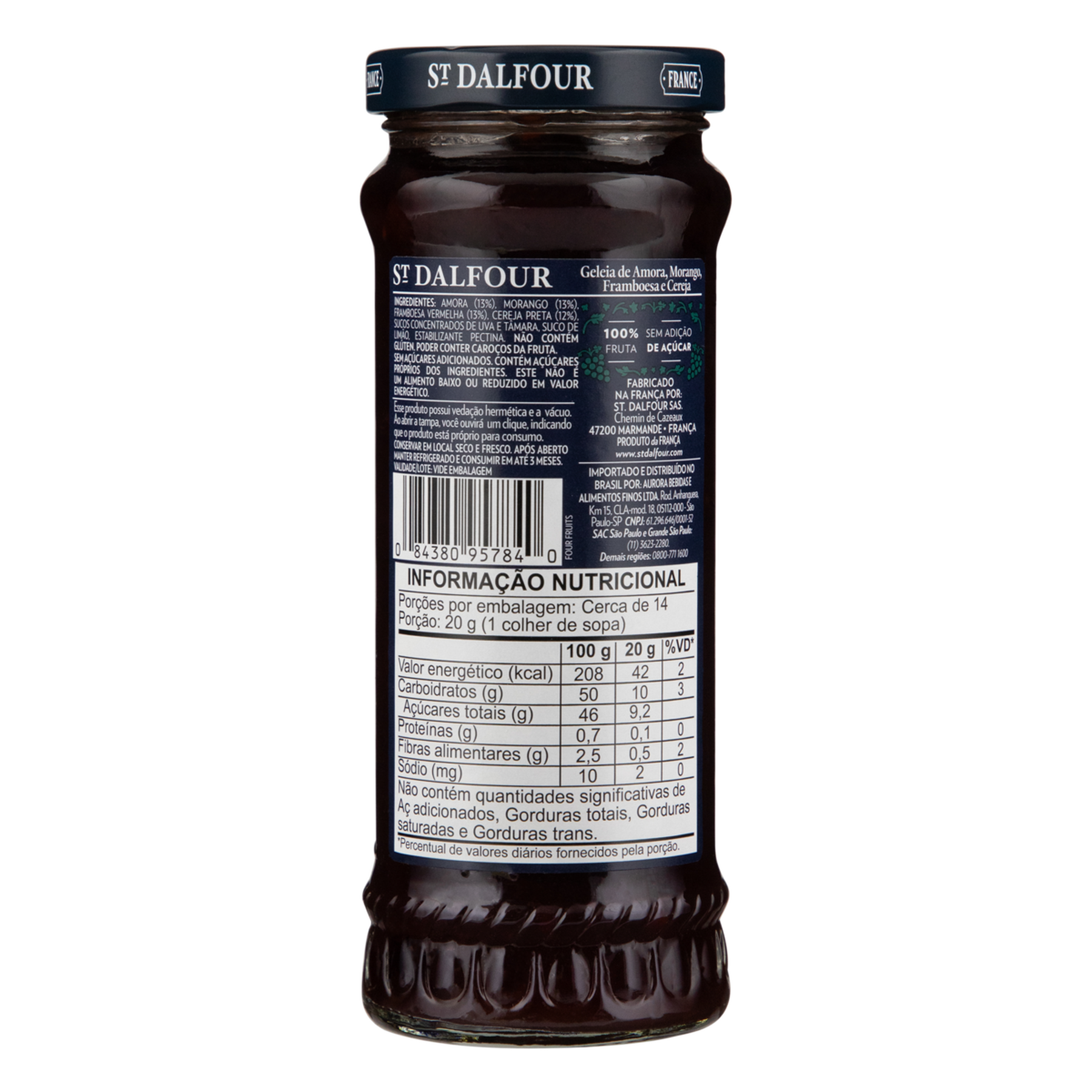 Geleia Quatro Frutas St Dalfour Vidro 284g