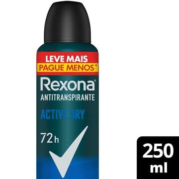 Antitranspirante Aerossol Active Dry Rexona Men 250ml