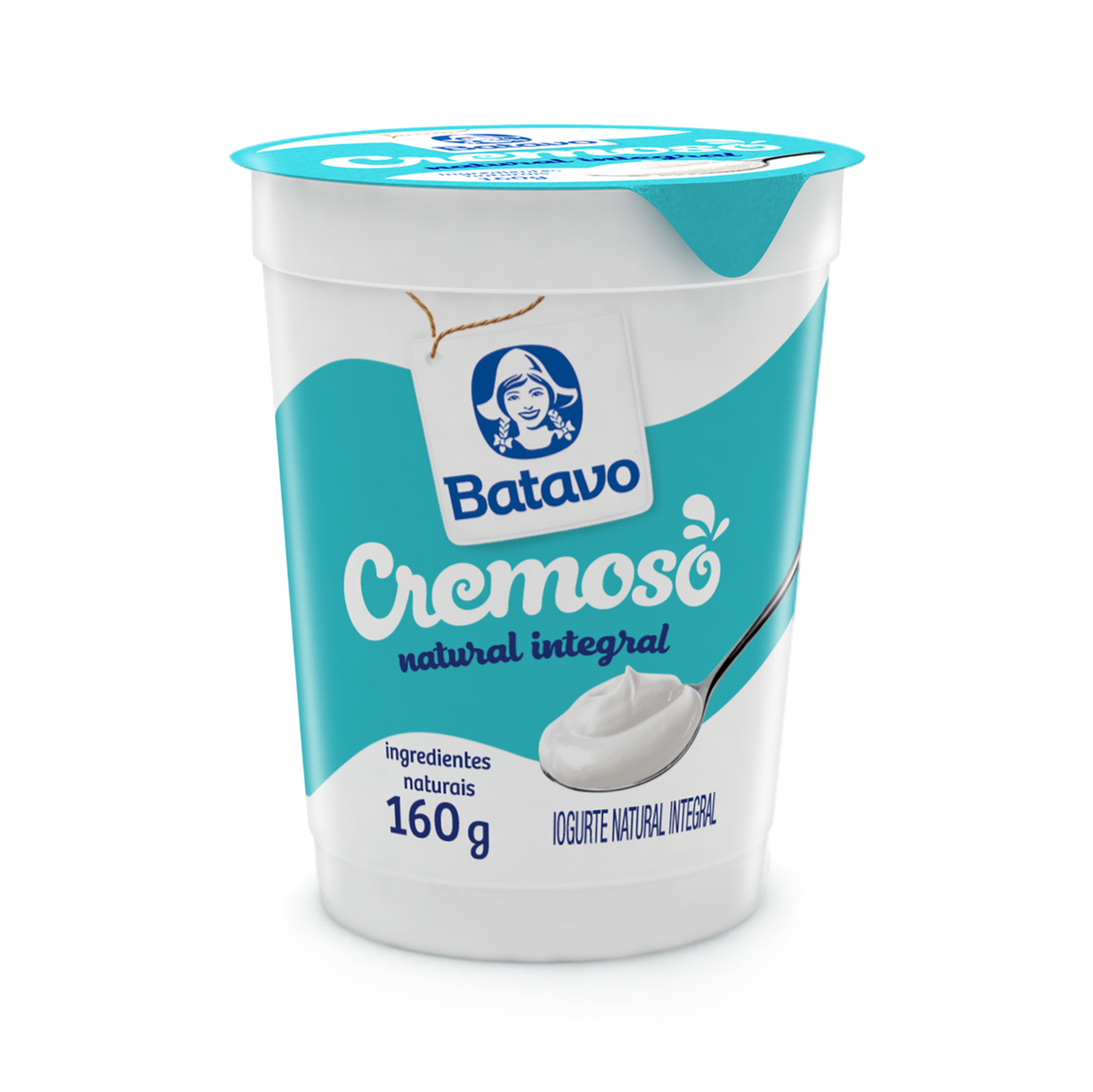 Iogurte Integral Cremoso Natural Batavo Copo 160g