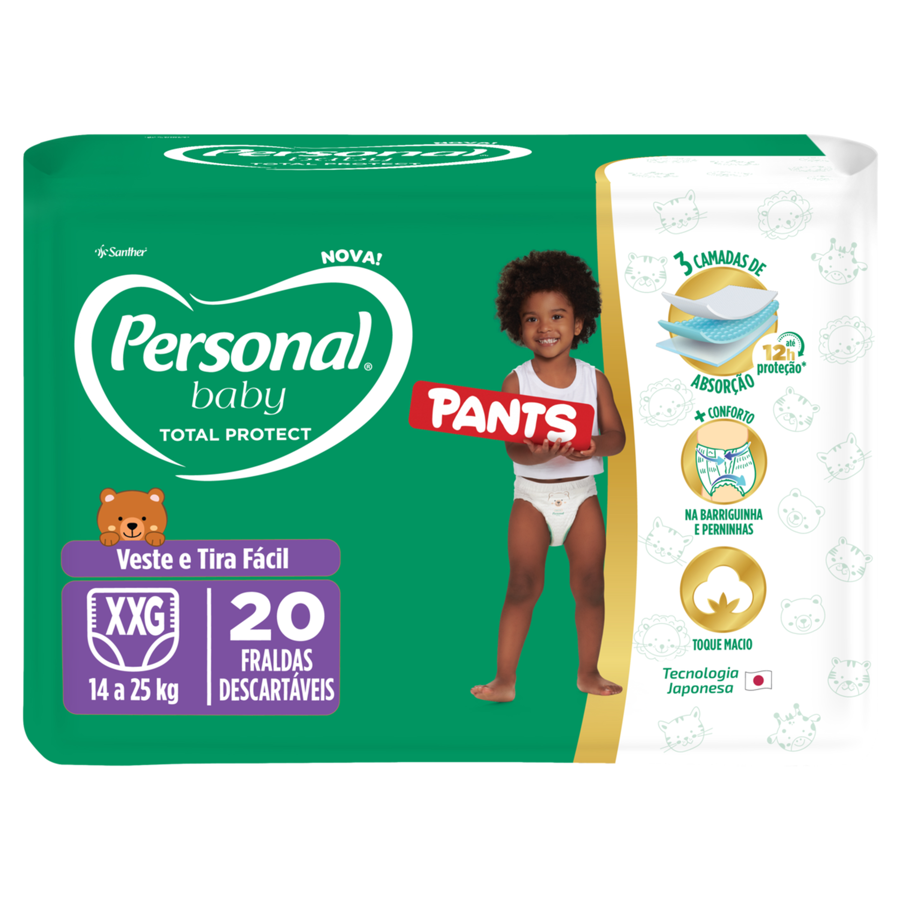 Fralda Descart&aacute;vel Personal Baby Pants Total Protect XXG Pacote 20 Unidades&nbsp;
