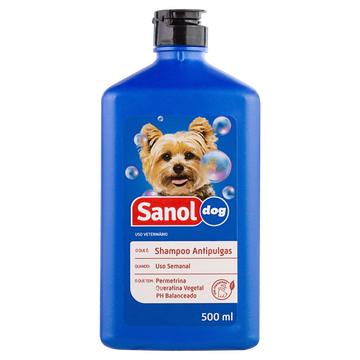 Shampoo para Cães Antipulgas Sanol Dog  Frasco 500ml