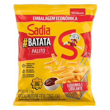 Batata Palito Tradicional Food Service Sadia Pacote 2kg