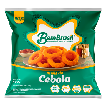 Anéis de Cebola Empanados Bem Brasil Pacote 400g