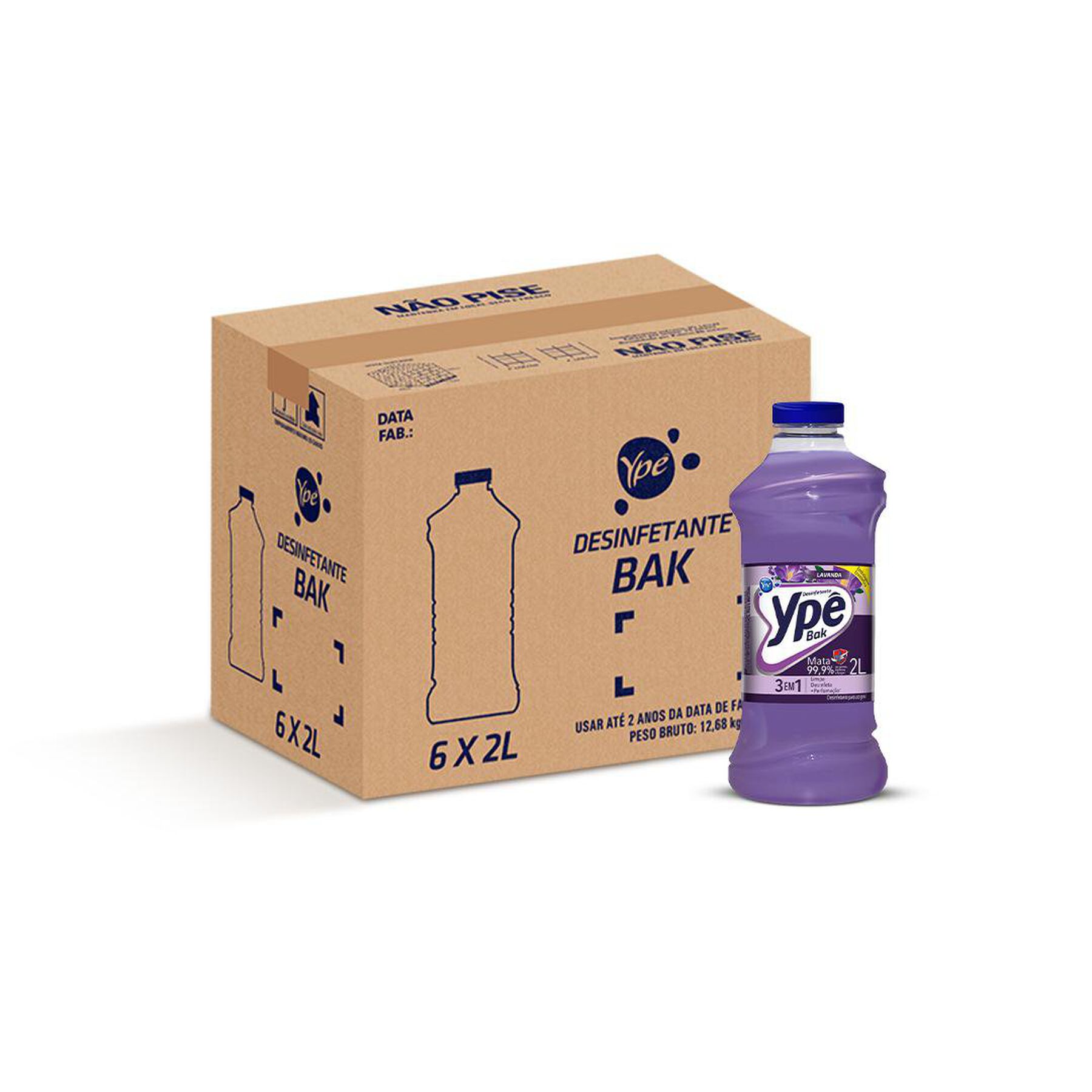 Desinfetante Uso Geral Lavanda Ypê Bak Frasco 2l