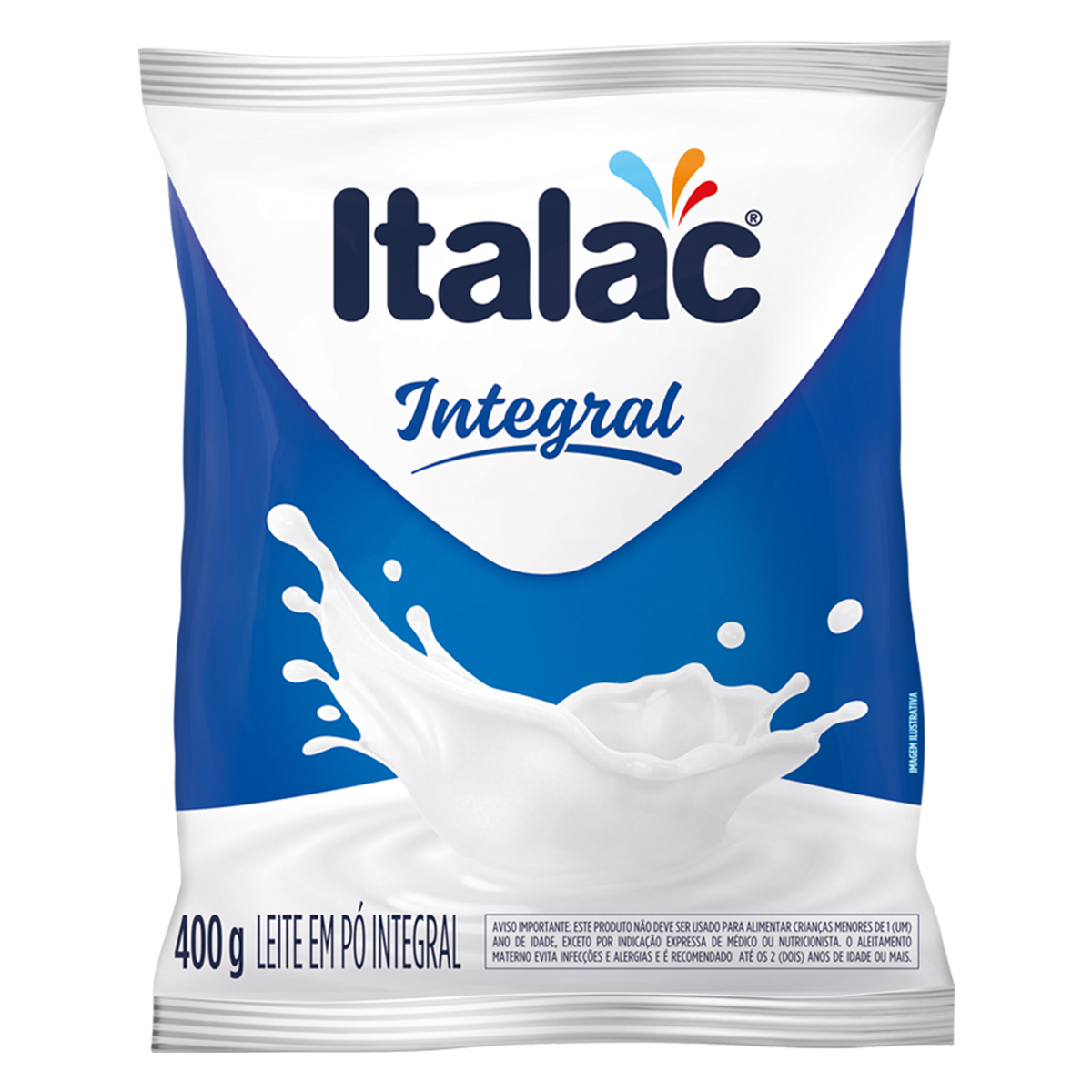 Leite P&oacute; Integral Italac Pacote 400g