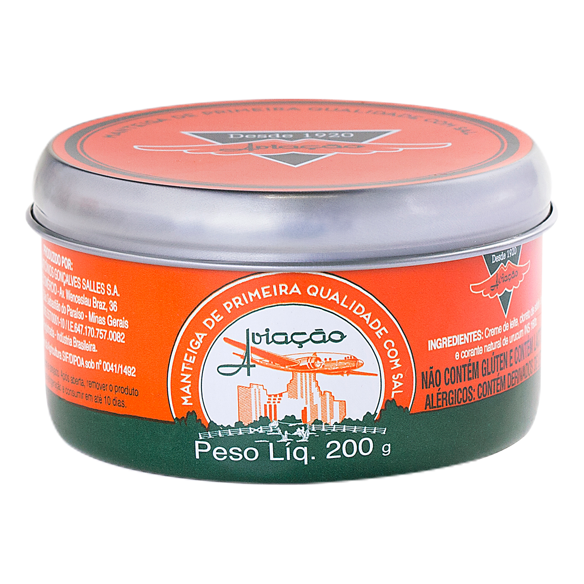 Manteiga com Sal Avia&ccedil;&atilde;o Lata 200g