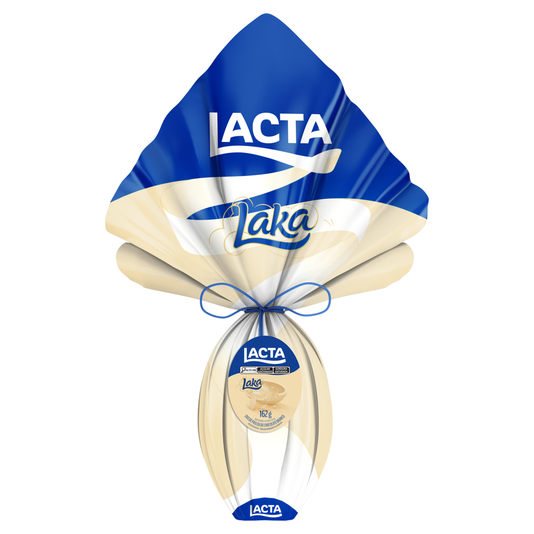 Ovo de P&aacute;scoa Branco Laka Lacta 162g