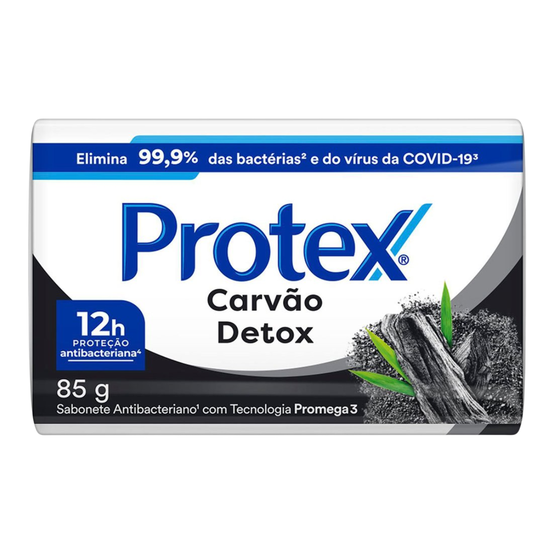 Sabonete Barra Antibacteriano Protex Carv&atilde;o Detox Envolt&oacute;rio 85g