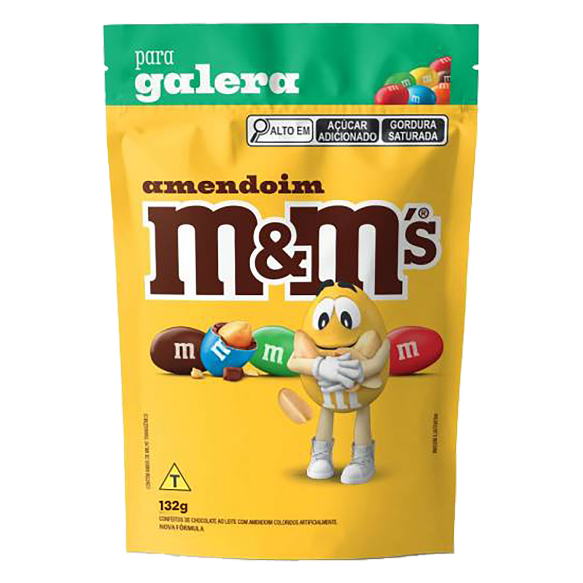 Confeito de Chocolate ao Leite com Amendoim MeM's Pacote 132g