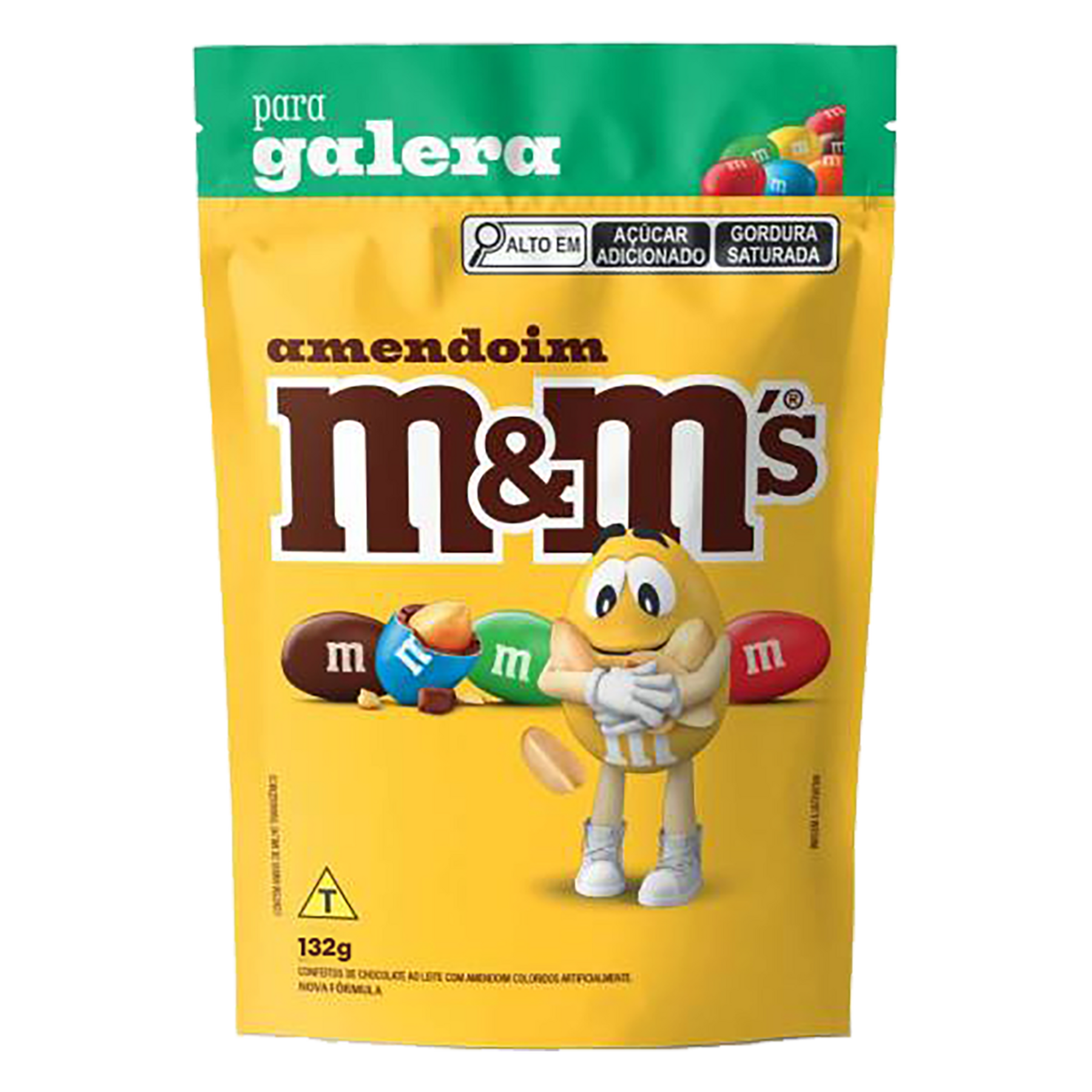 Confeito de Chocolate ao Leite com Amendoim MeM's Pacote 132g