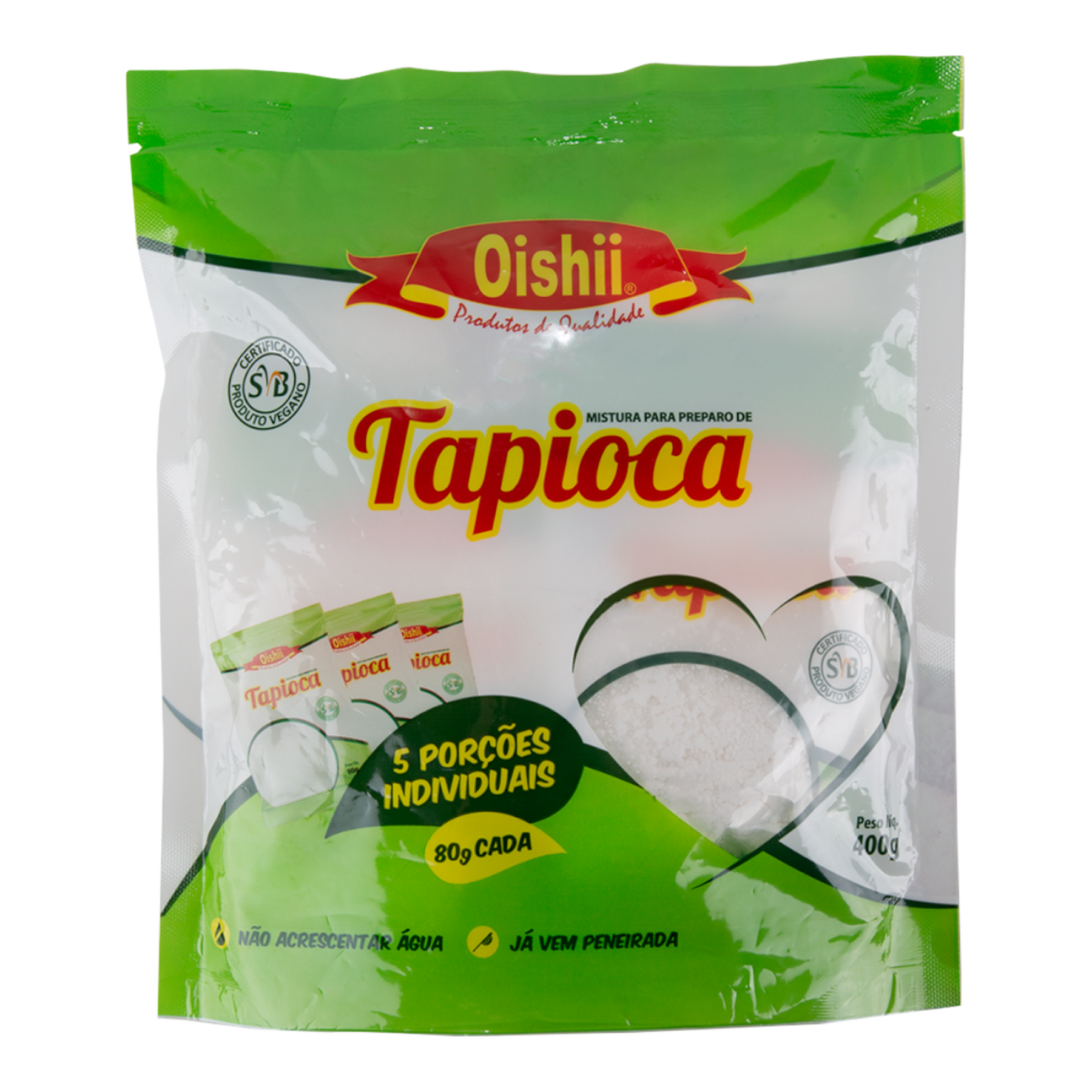 Goma Tapioca Oishii Pacote 400g 5 Unidades
