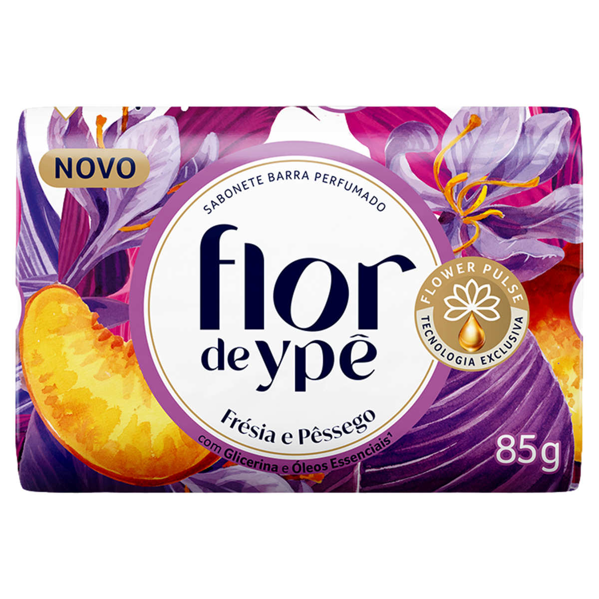 Sabonete em Barra Fr&eacute;sia e P&ecirc;ssego Flor de Yp&ecirc; Envolt&oacute;rio 85g