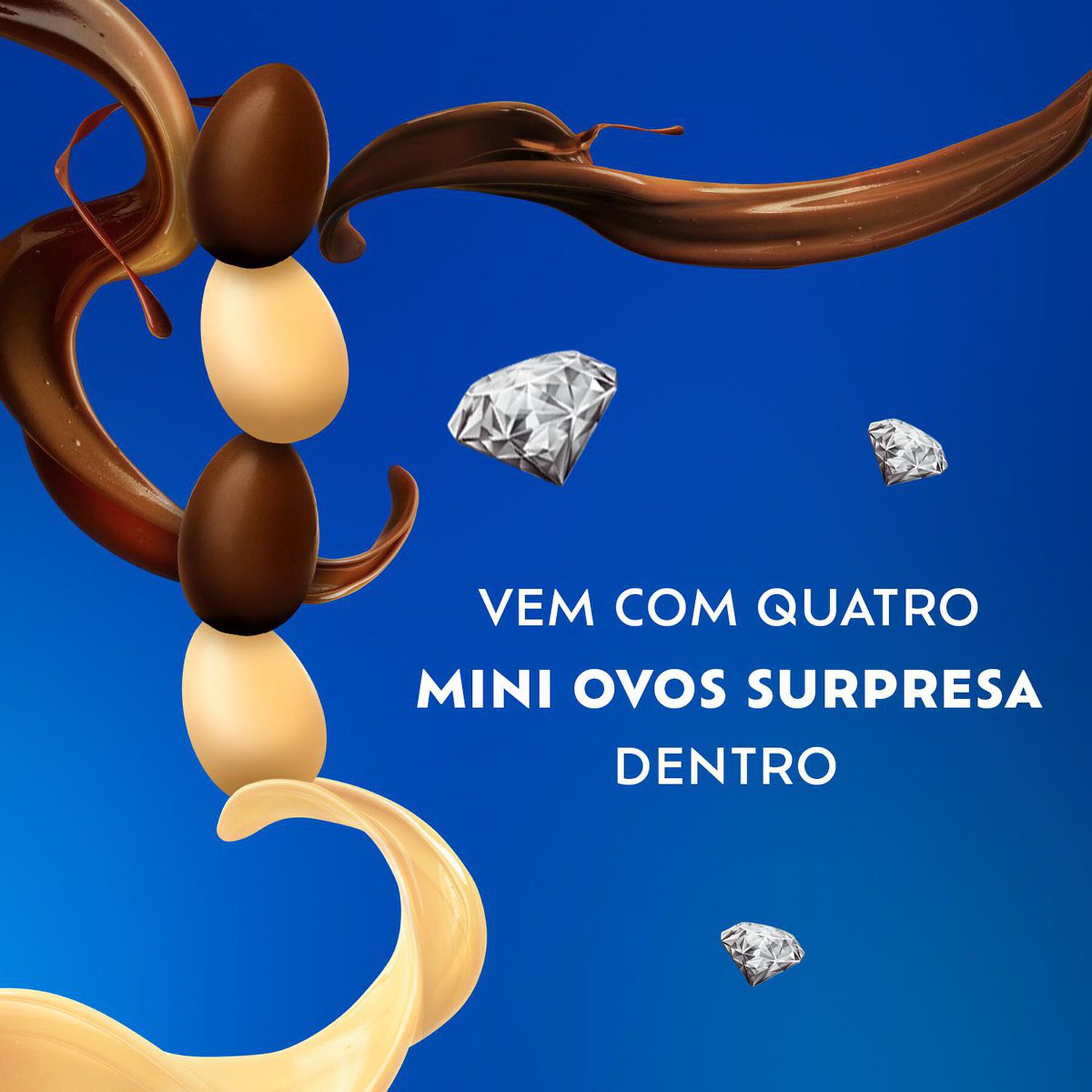 Ovo de P&aacute;scoa ao Leite e Branco Diamante Negro + Laka Lacta 500g