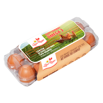 Ovos Caipiras Ômega 3 Label Rouge C/10 Unidades