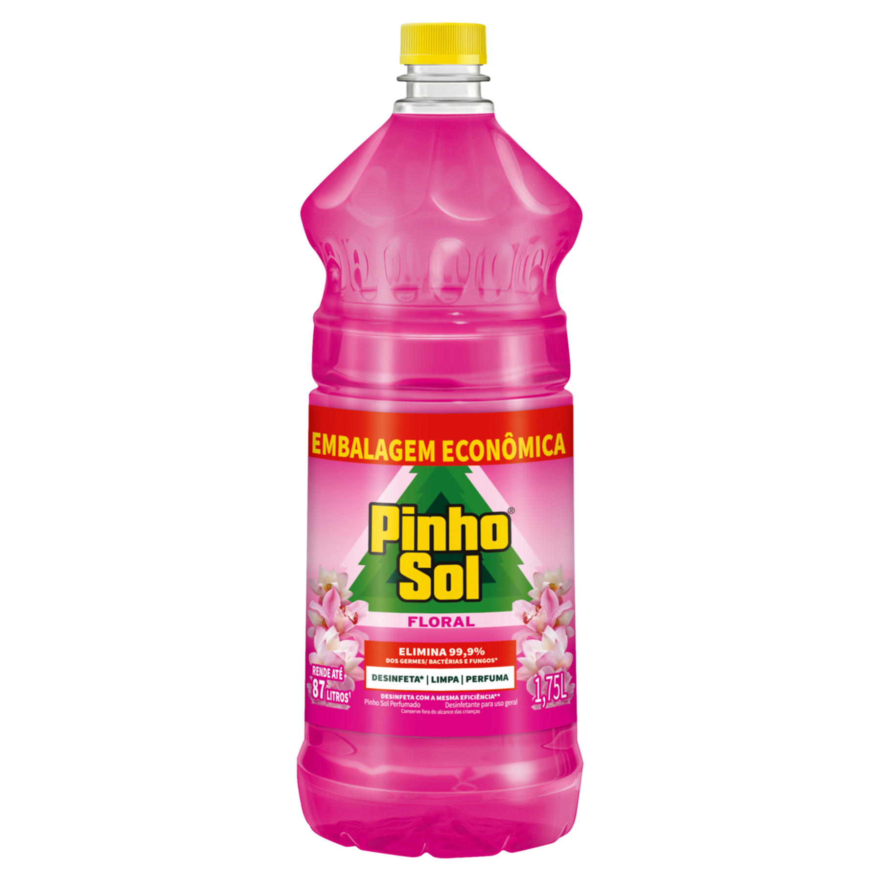 Desinfetante Perfumado Floral Pinho Sol Frasco 1,75l - Embalagem Econ&ocirc;mica