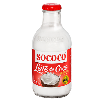Leite de Coco Tradicional Sococo Vidro 200ml