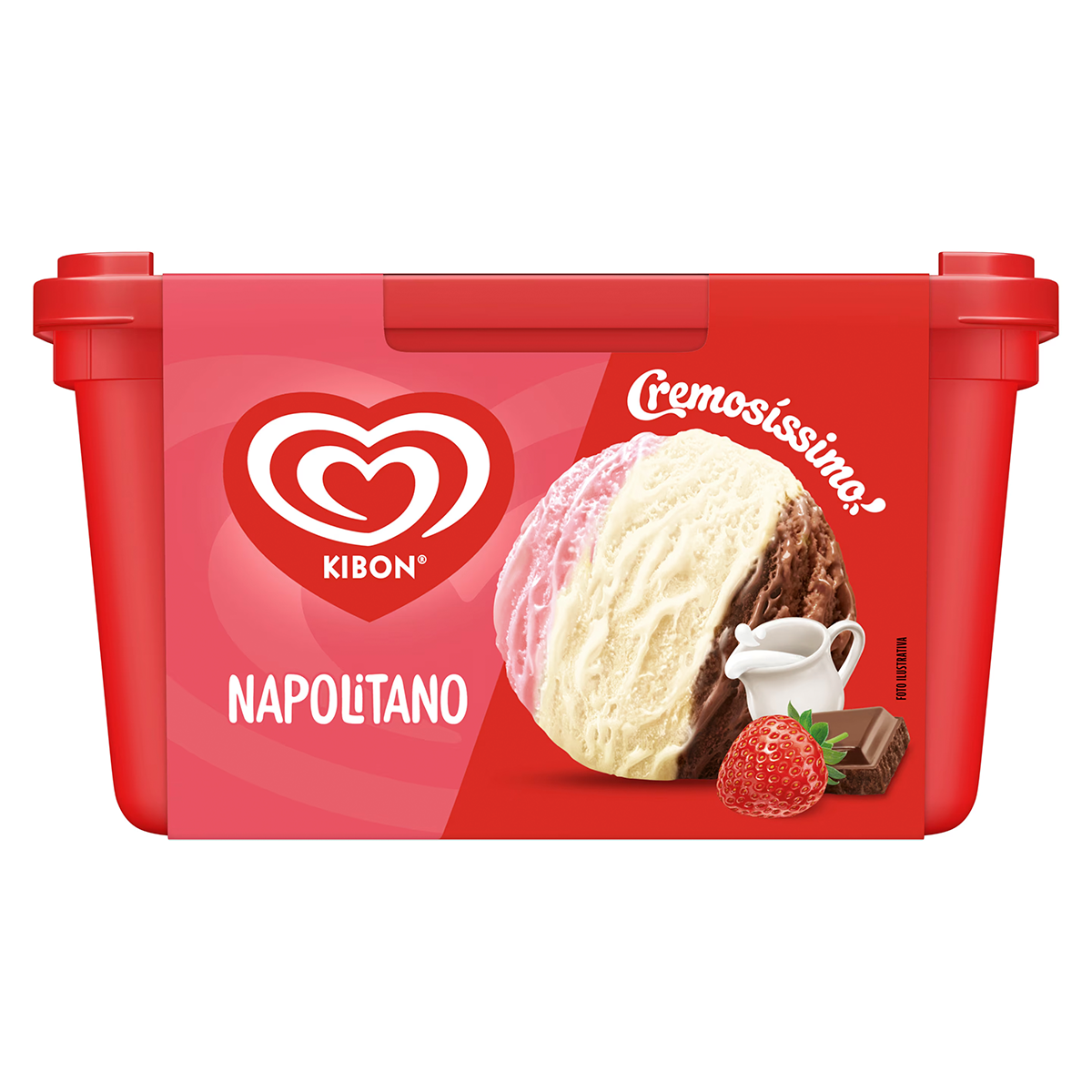 Sorvete Napolitano Cremos&iacute;ssimo Kibon Pote 1,5l&nbsp;