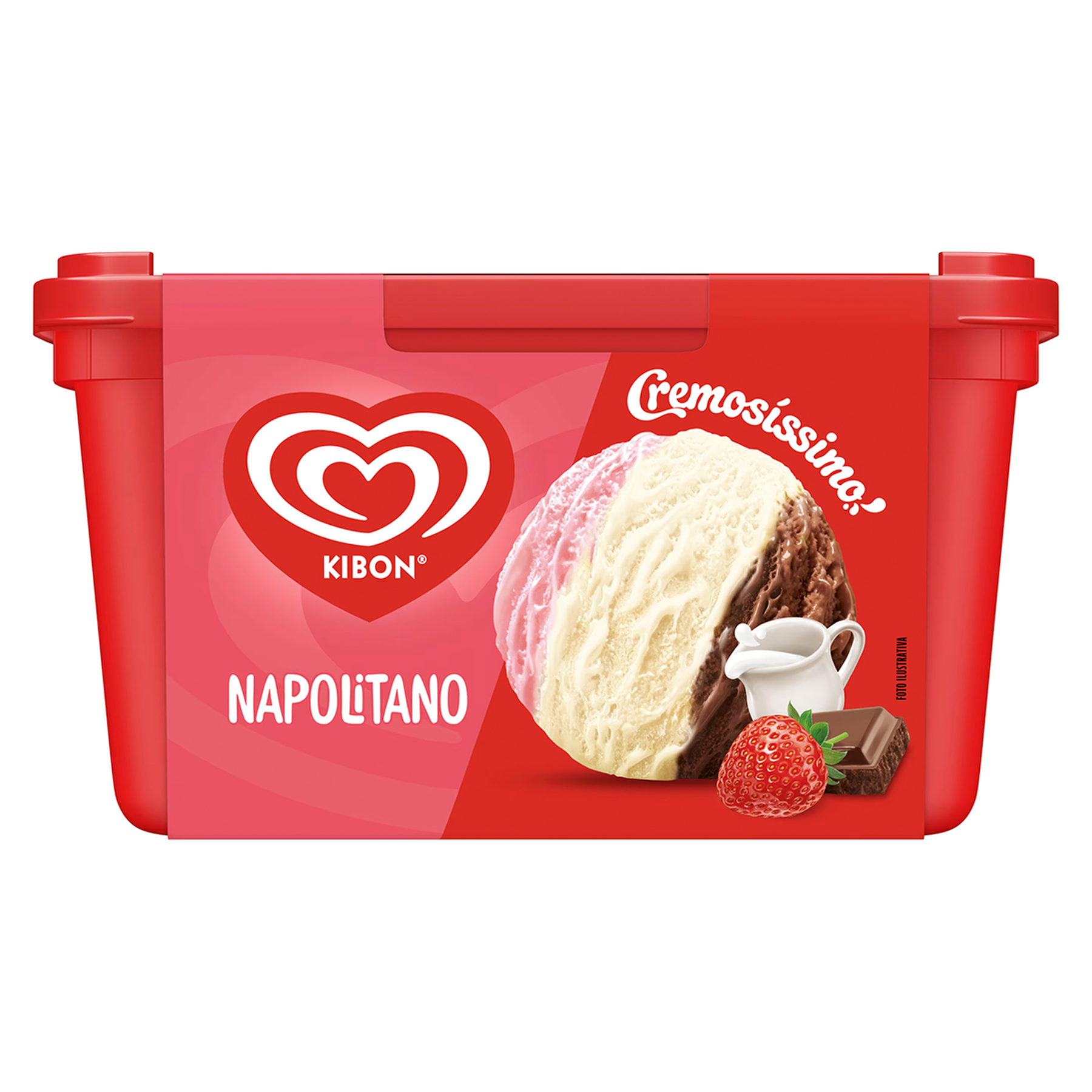 Sorvete Napolitano Cremos&iacute;ssimo Kibon Pote 1,5l&nbsp;