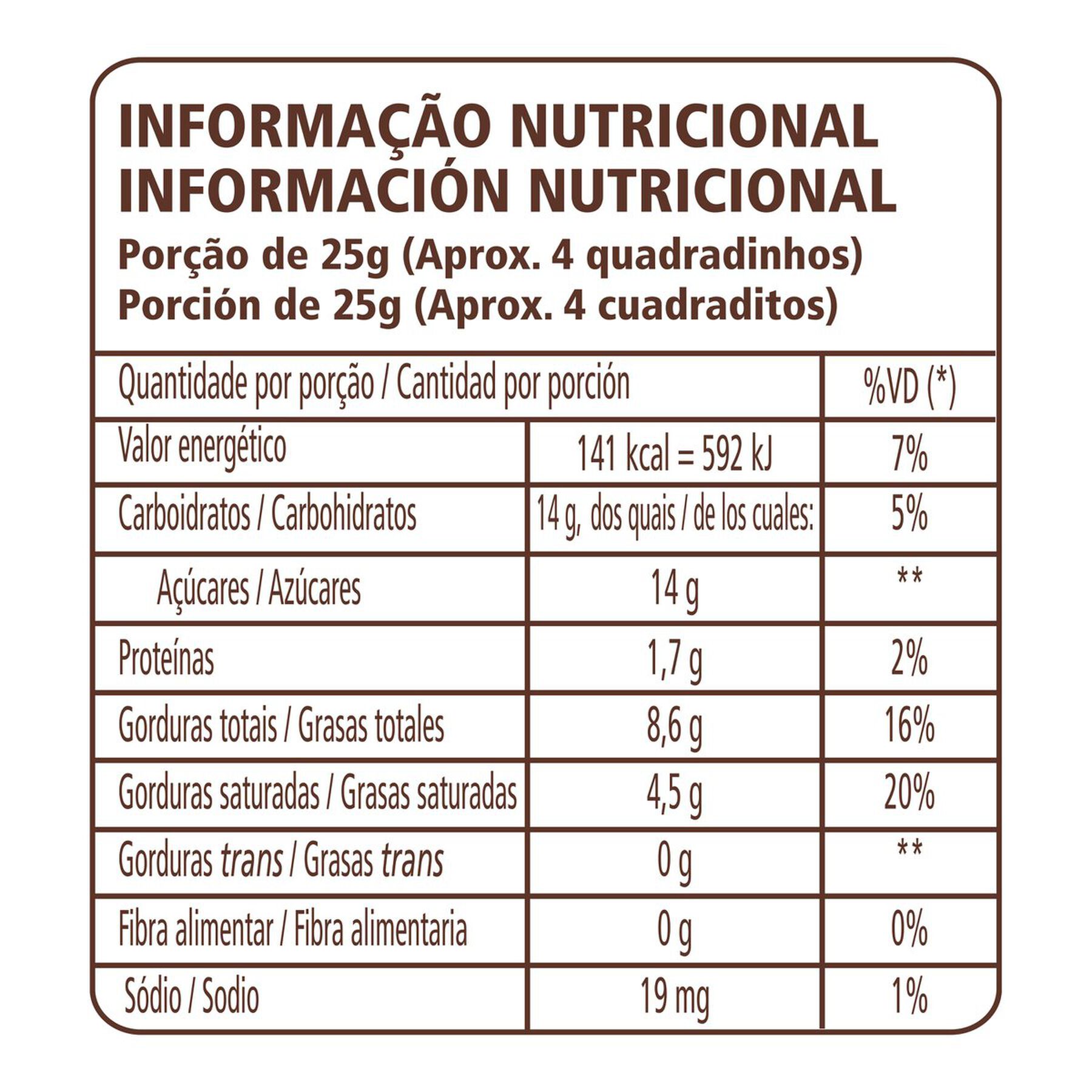 Chocolate Branco Opereta Recheio Castanha-de-Caju Garoto Talento Pacote 85g