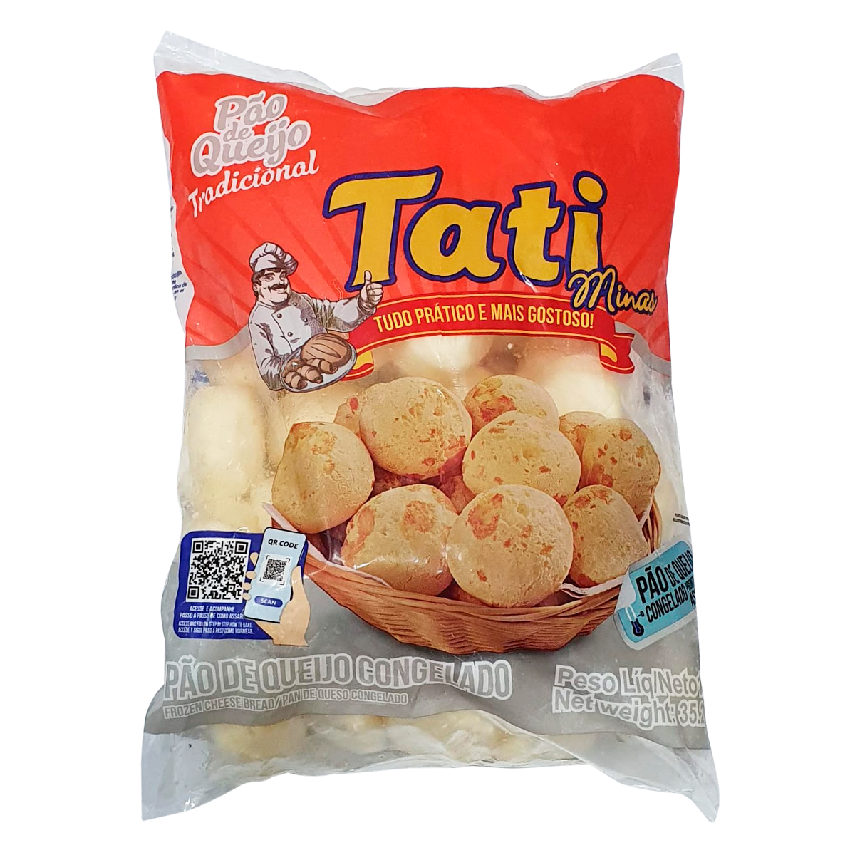 P&atilde;o de Queijo Tradicional Tati Minas Pacote 1kg