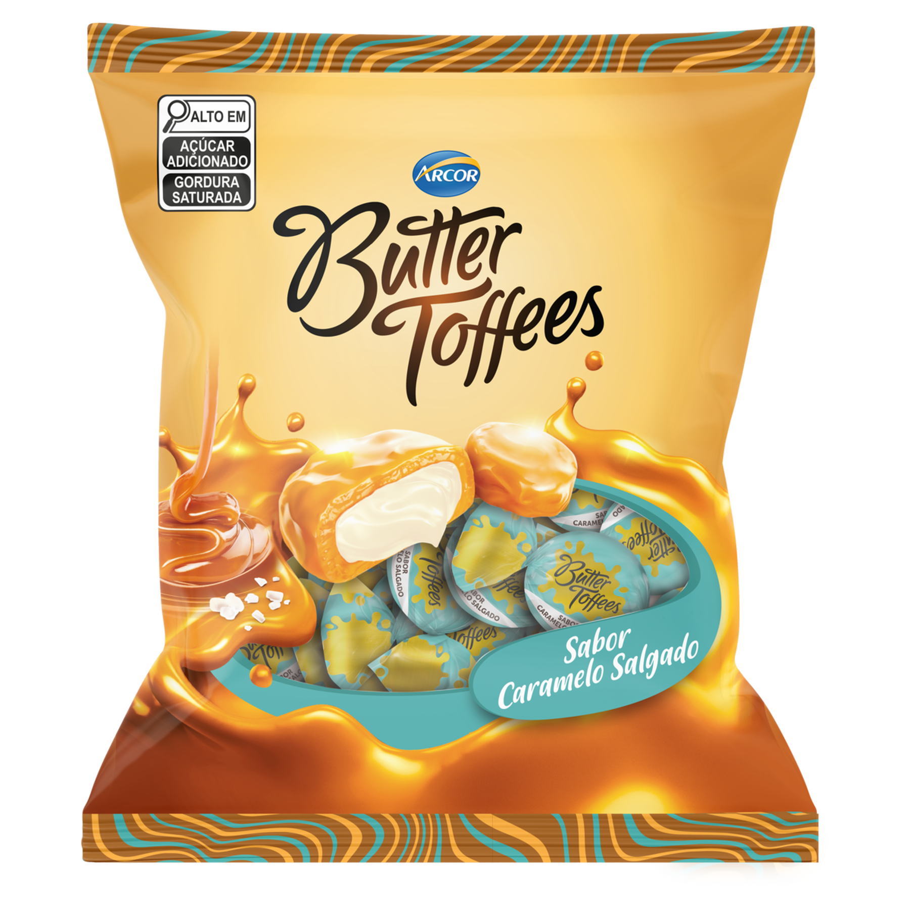 Bala Caramelo Salgado Butter Toffees Pacote 100g