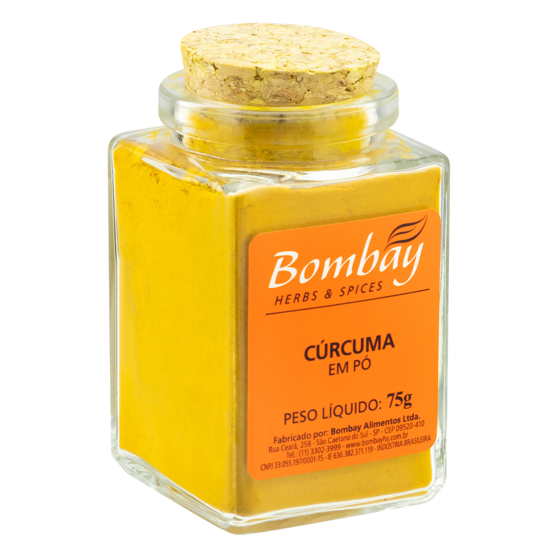 C&uacute;rcuma em P&oacute; Bombay Vidro 75g