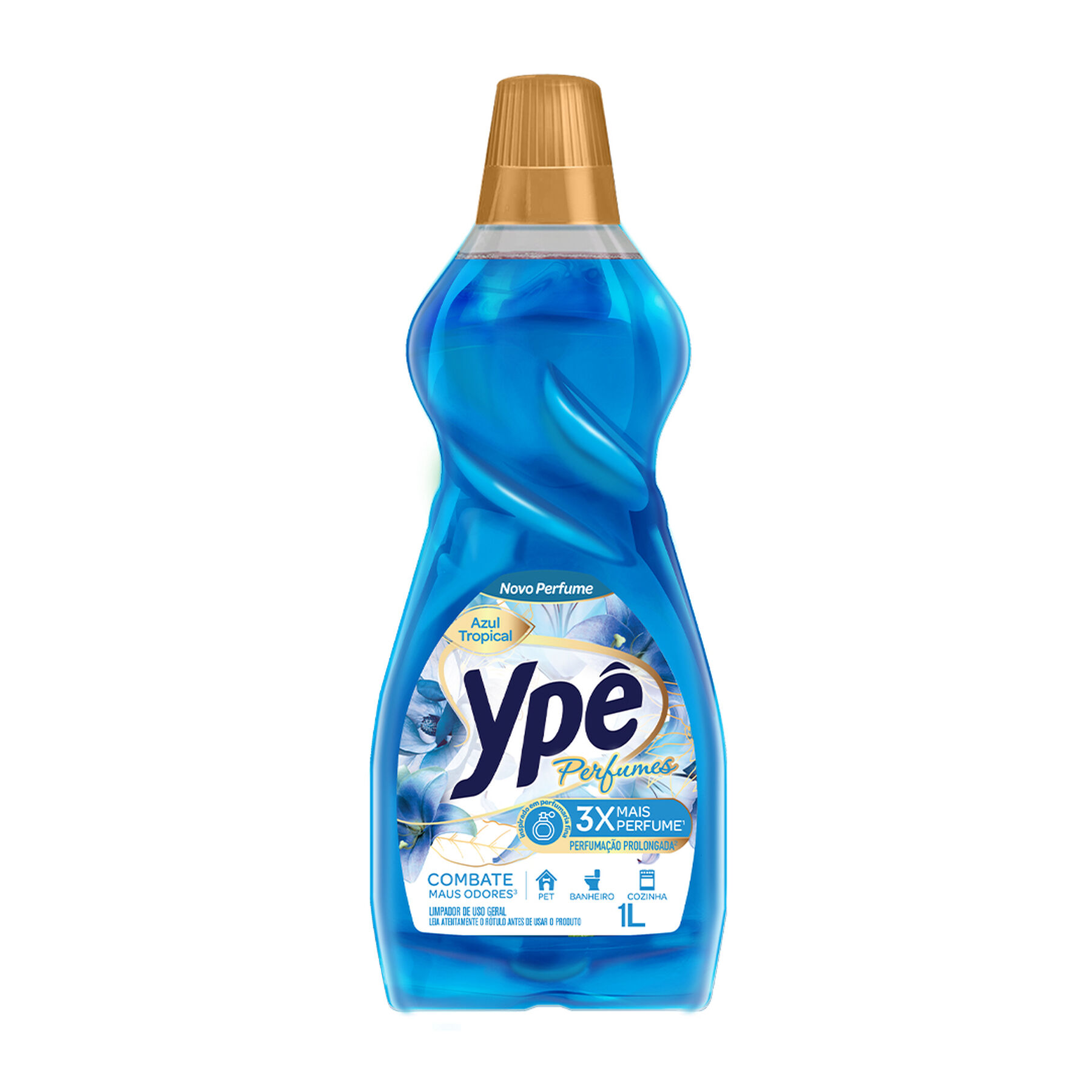 Limpador Perfumado Azul Tropical Yp&ecirc; Premium Frasco 1l