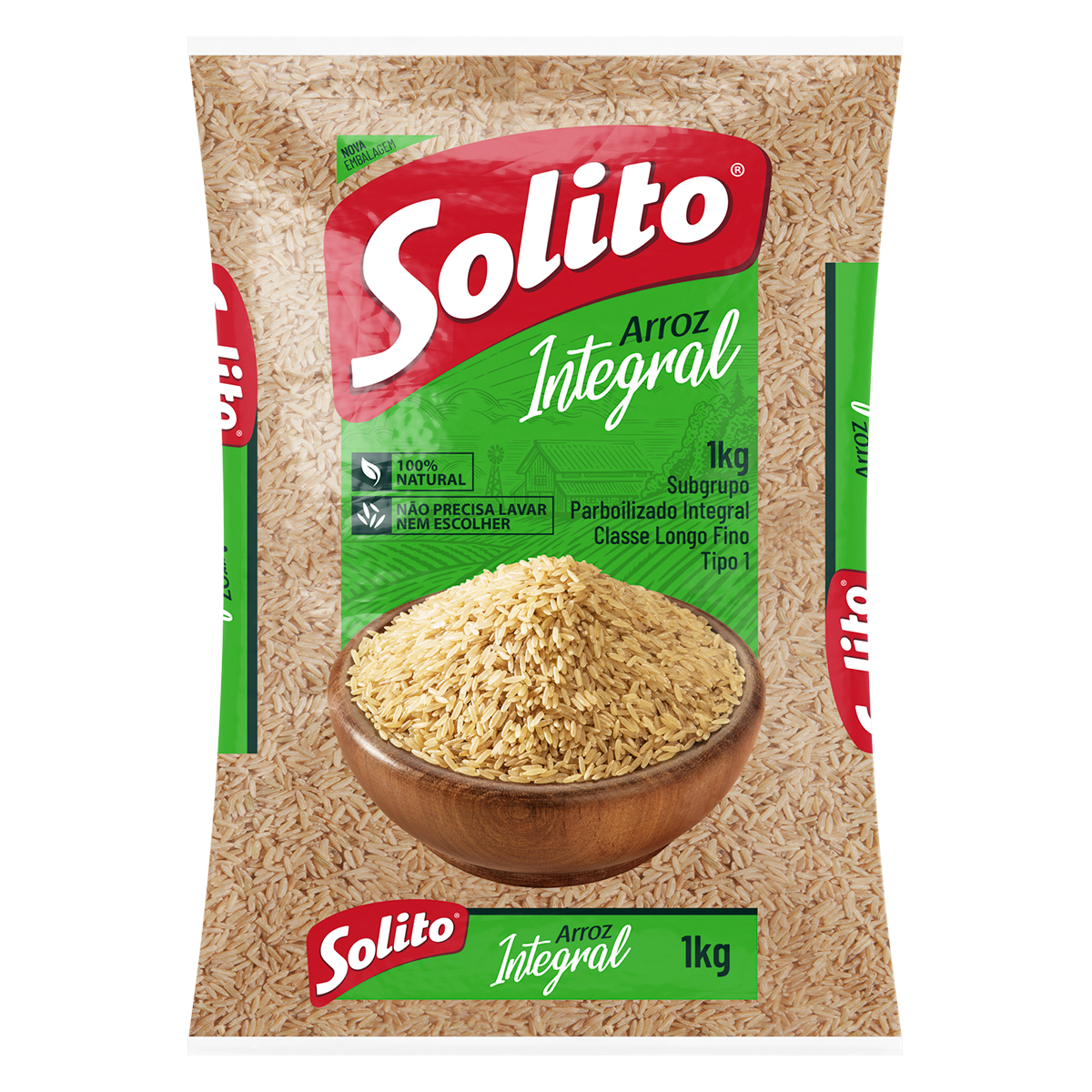 Arroz Integral Solito Pacote 1kg